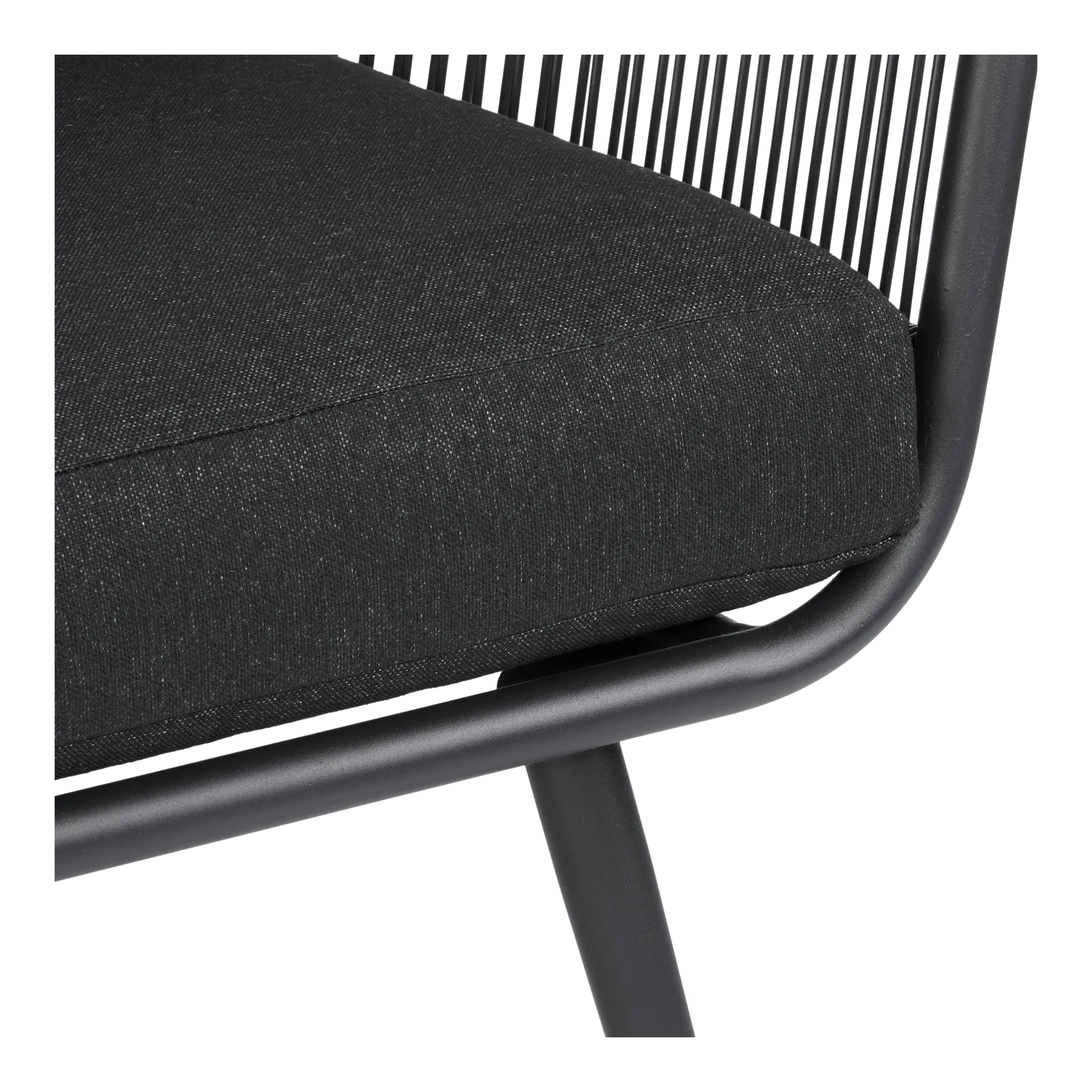 2-seat outdoor black sofa - Image 5