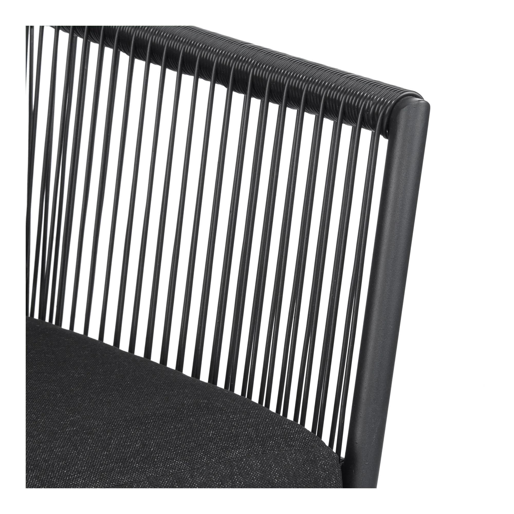 2-seat outdoor black sofa - Image 7
