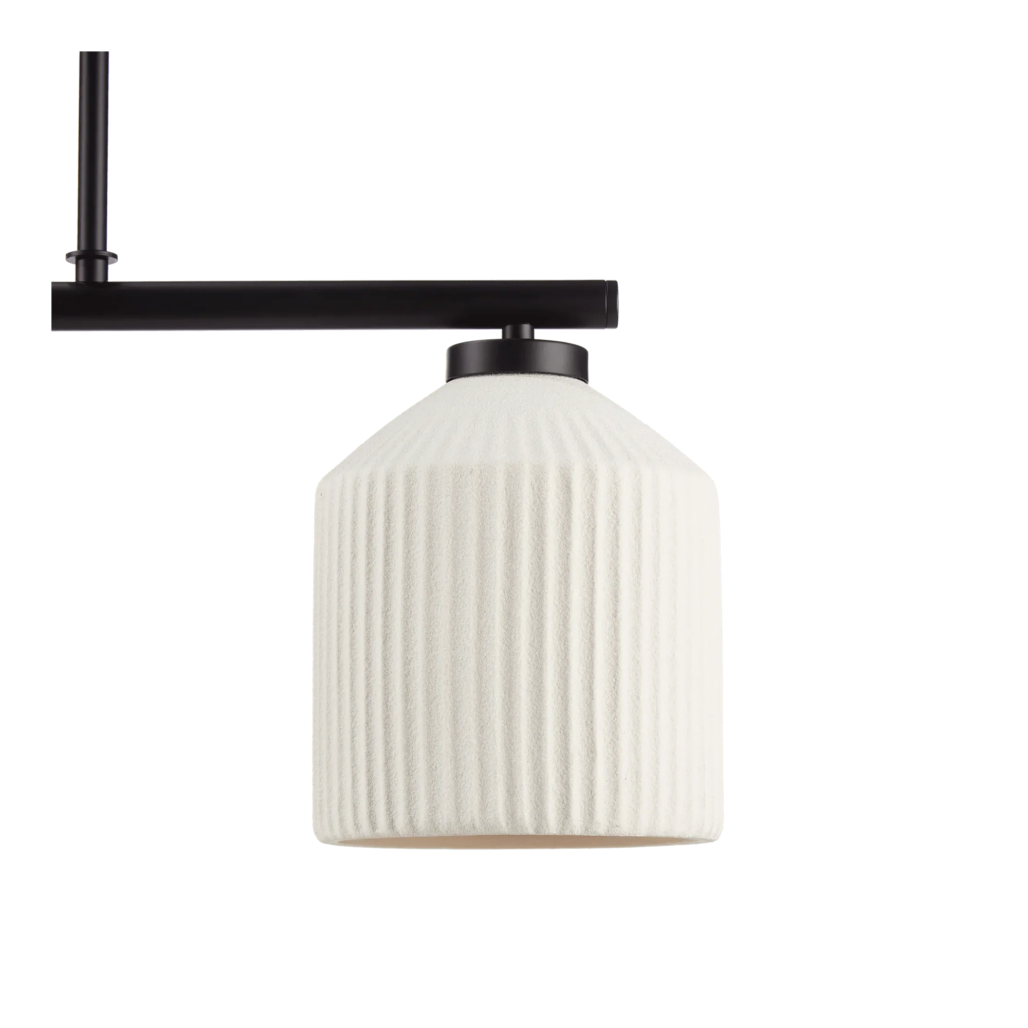 3-Bulb Metal and Ceramic Ceiling Lamp - Image 3