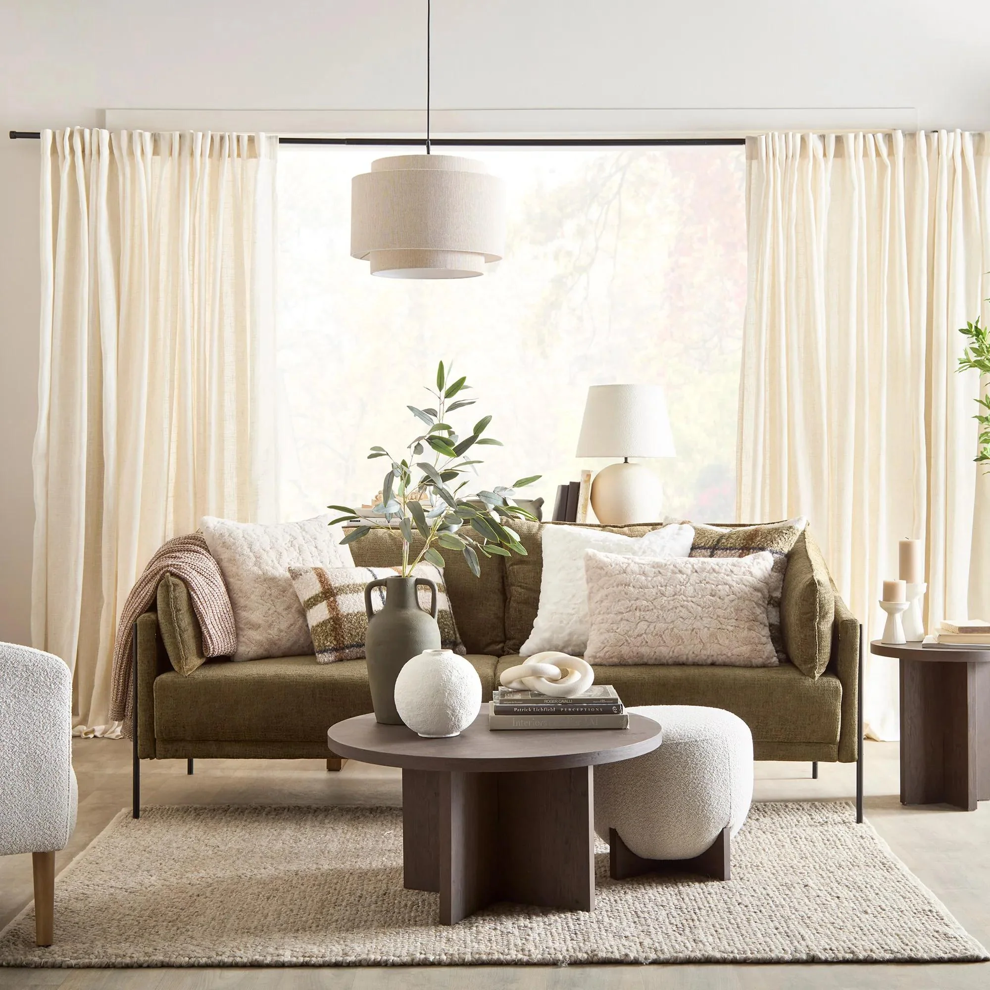 Ribbed Beige Ceiling Lamp - Image 9