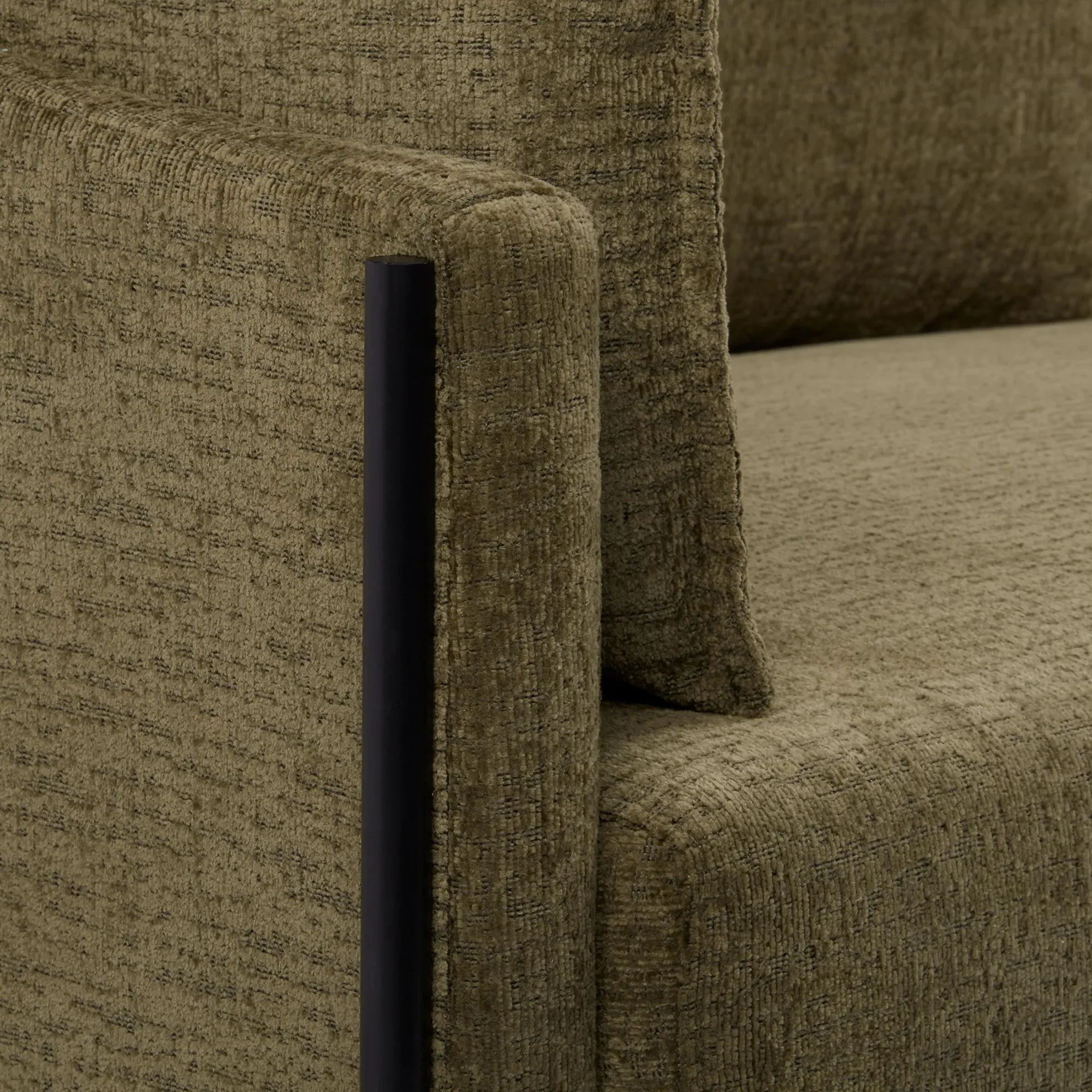 3 Seat  Green Sofa - Image 6