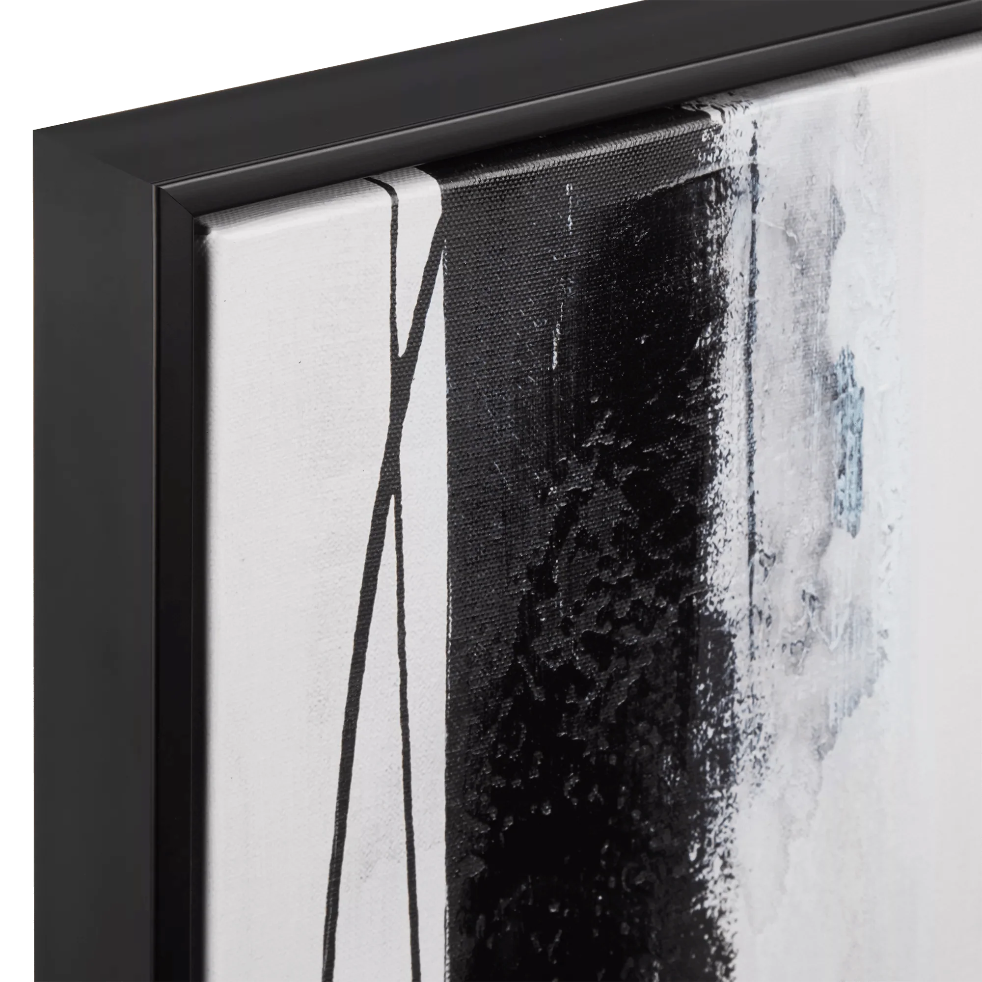 Abstract Black Lines Framed Canvas - Image 4