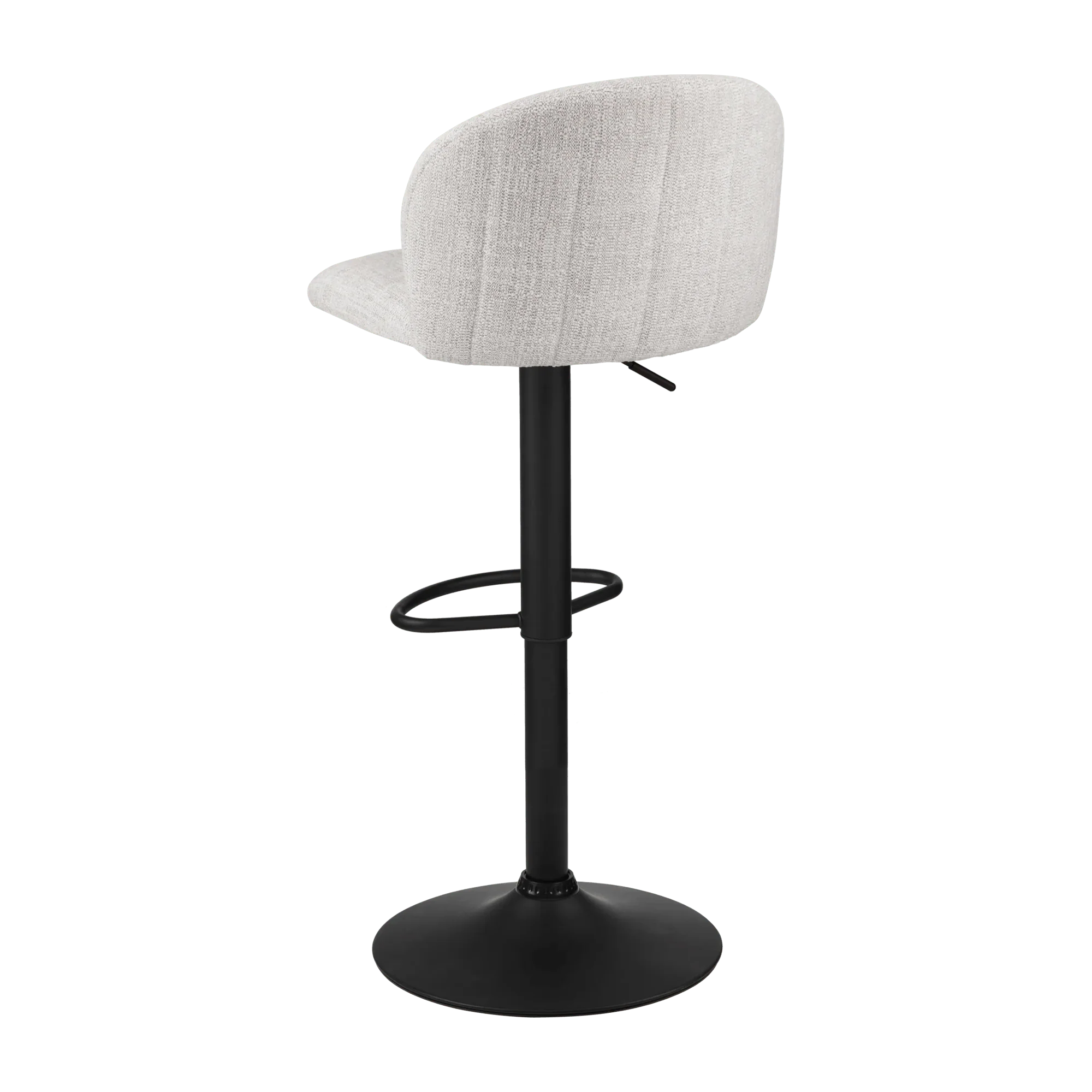 Adjustable Fabric and Metal Bar Stool - Image 3