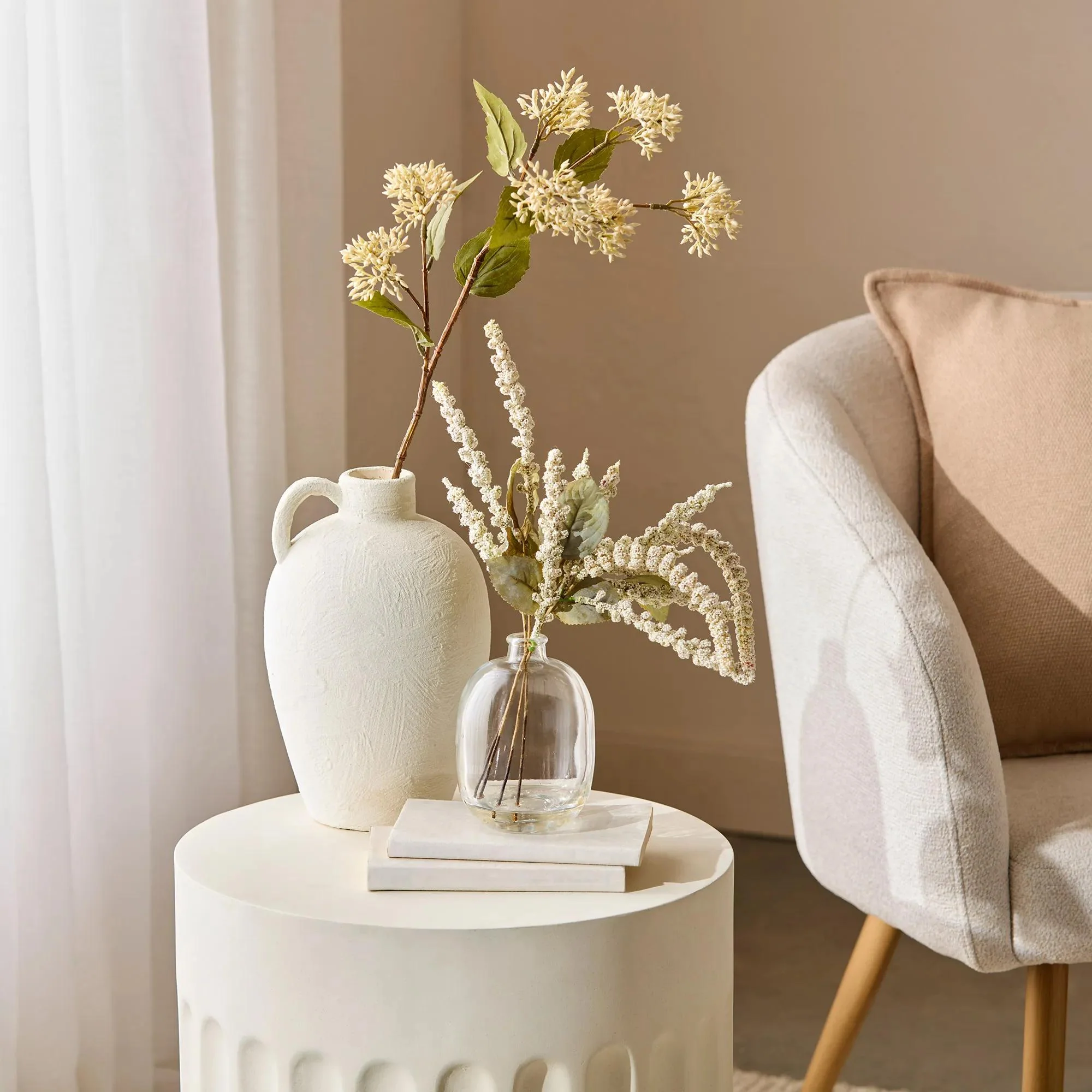 Artificial White Lilac Bud Stem - Image 3