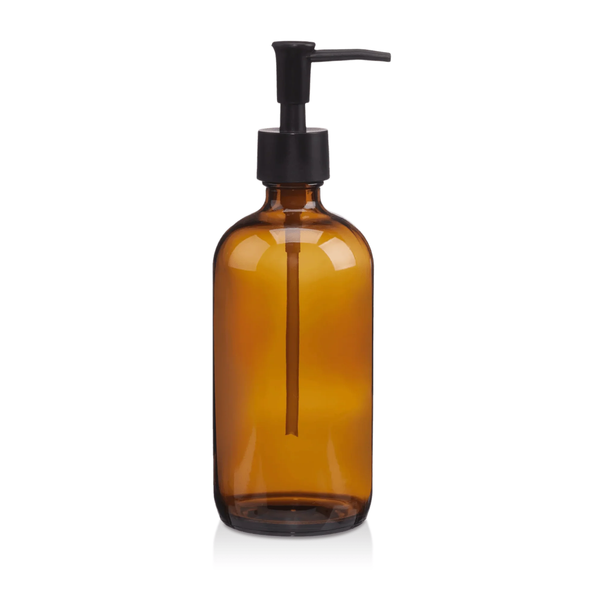 Amber Glass Soap Dispenser