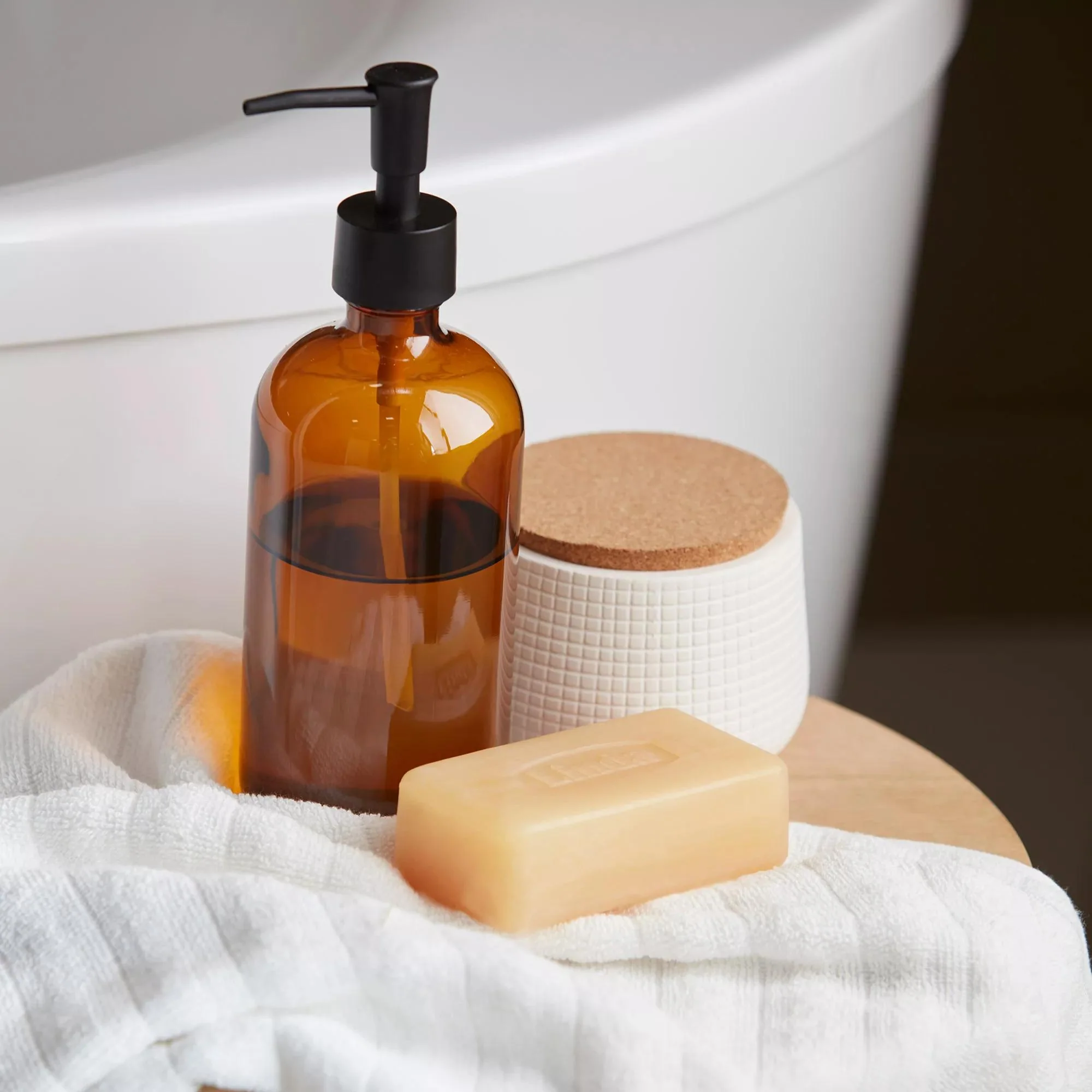 Amber Glass Soap Dispenser - Image 6