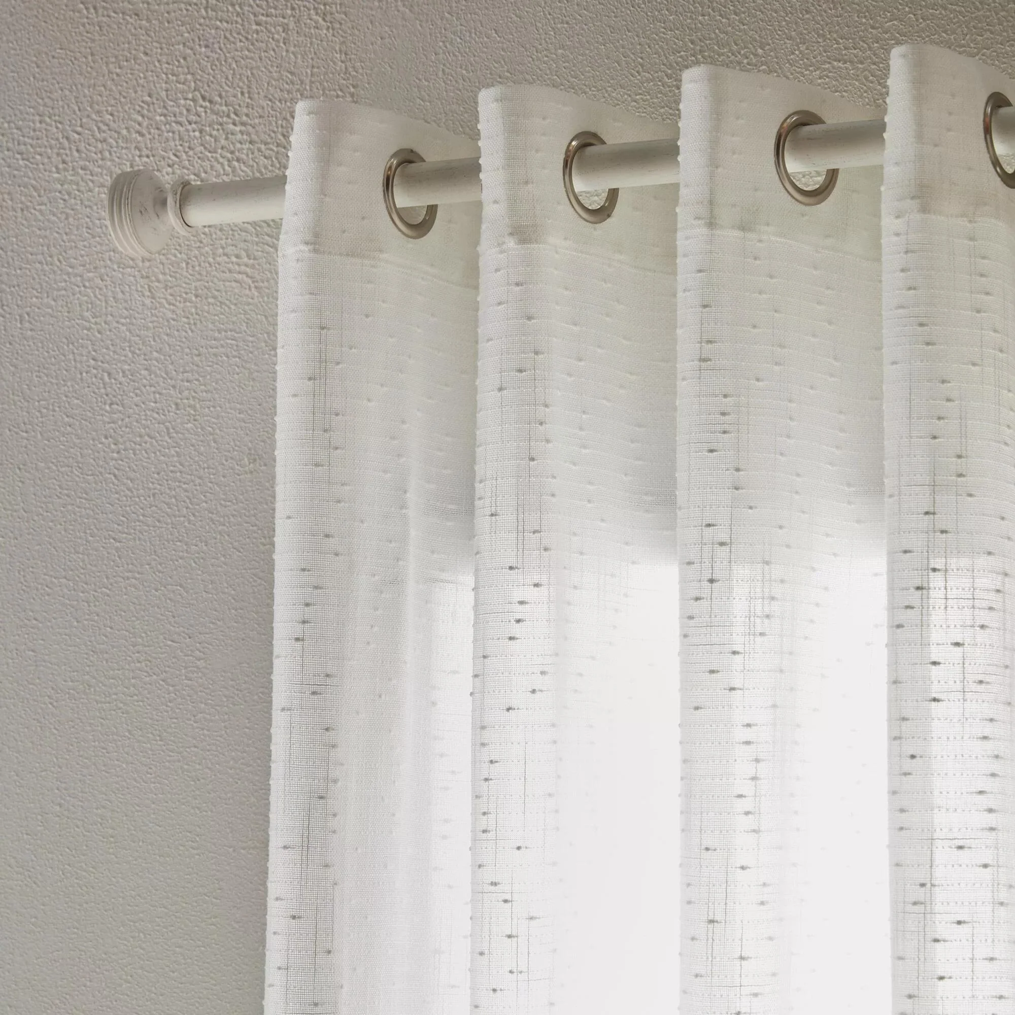White Aroona Sheer Curtain - Image 2