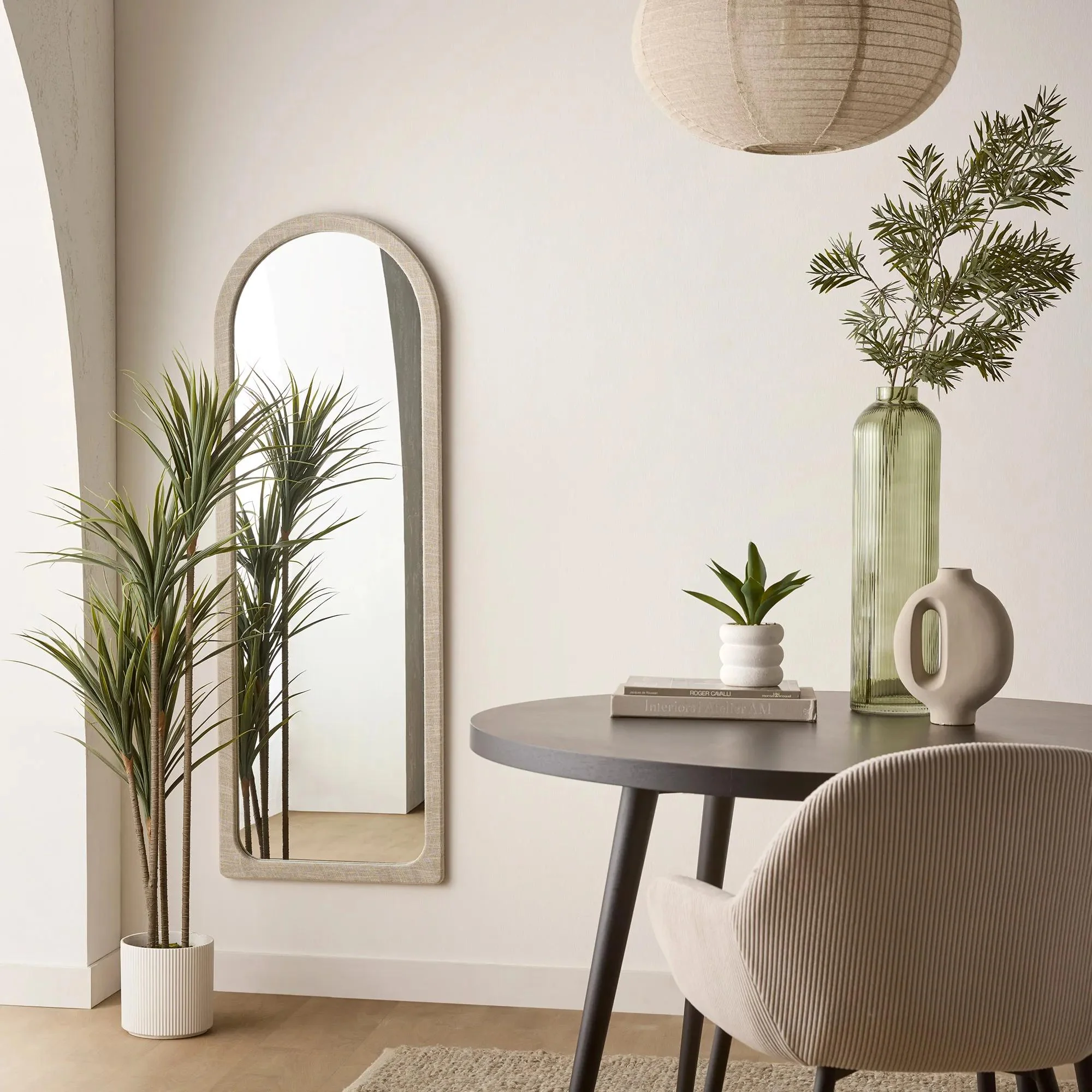 Artificial Exotic Floor Plant in White Pot - Image 11
