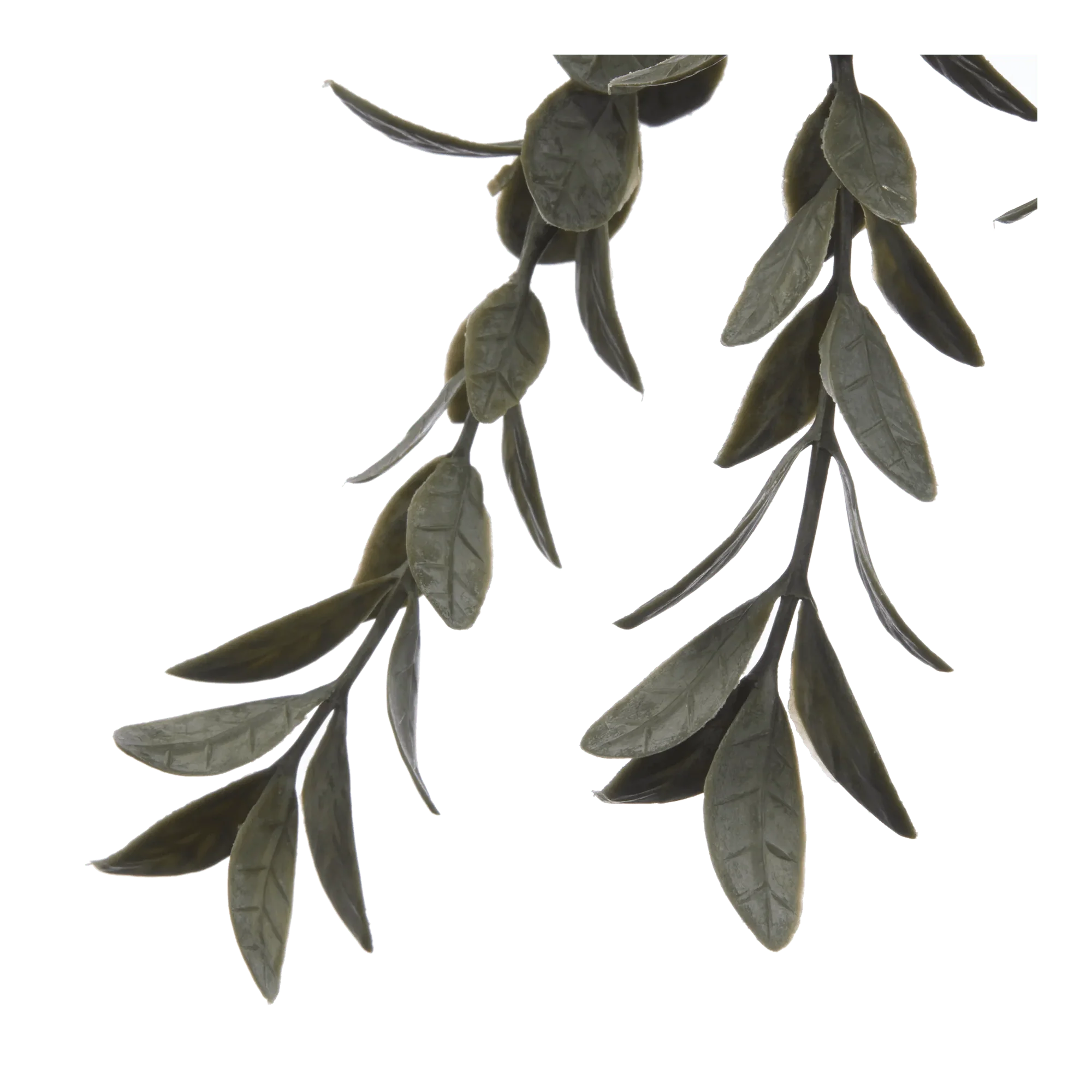 Artificial Leaves in Hanging Textured Pot - Image 3
