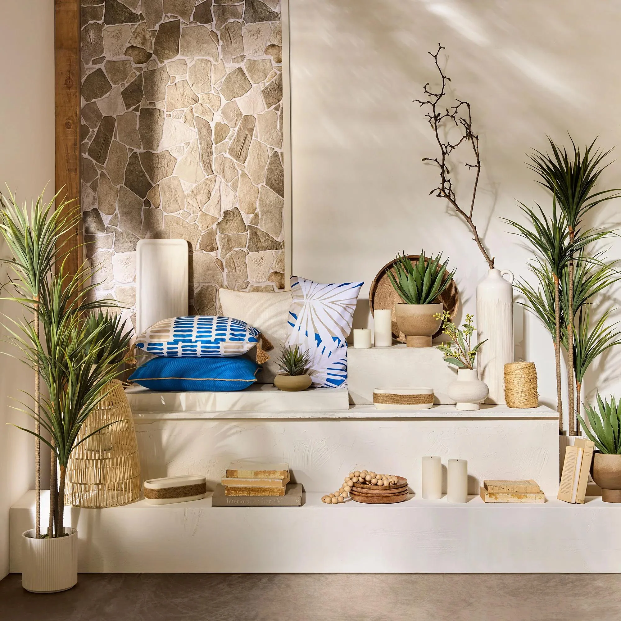 Artificial Exotic Floor Plant in White Pot - Image 9