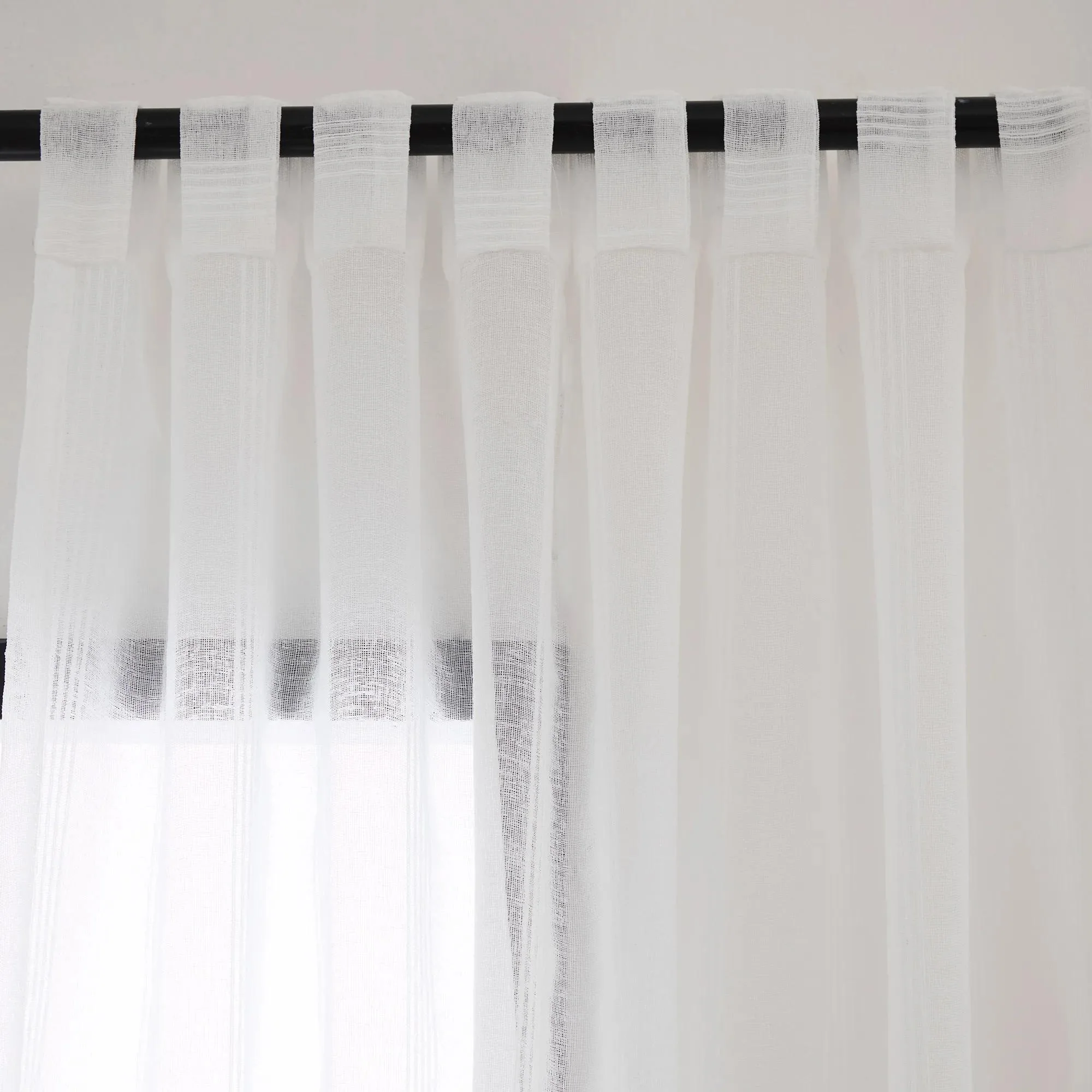 Atila White Rod Pocket Back Tab Sheer Curtain - Image 2