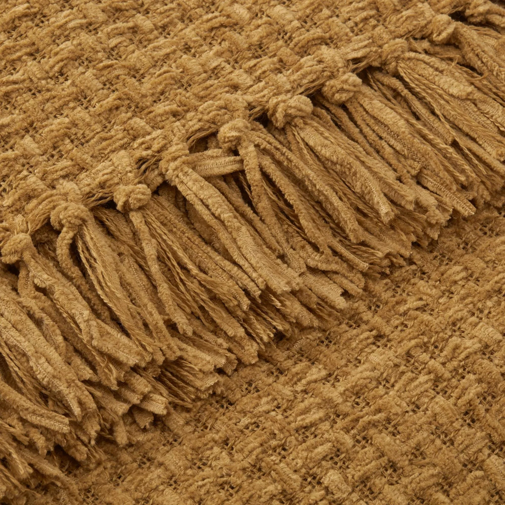 Ochre Basic Chenille Knit Throw - Image 2
