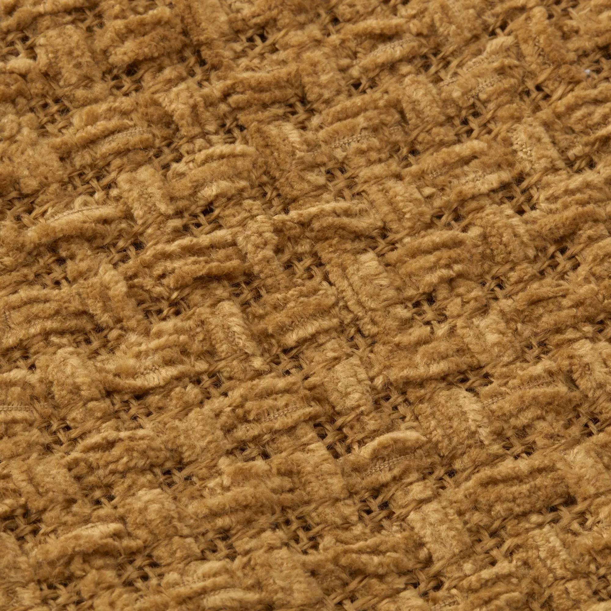 Ochre Basic Chenille Knit Throw - Image 3