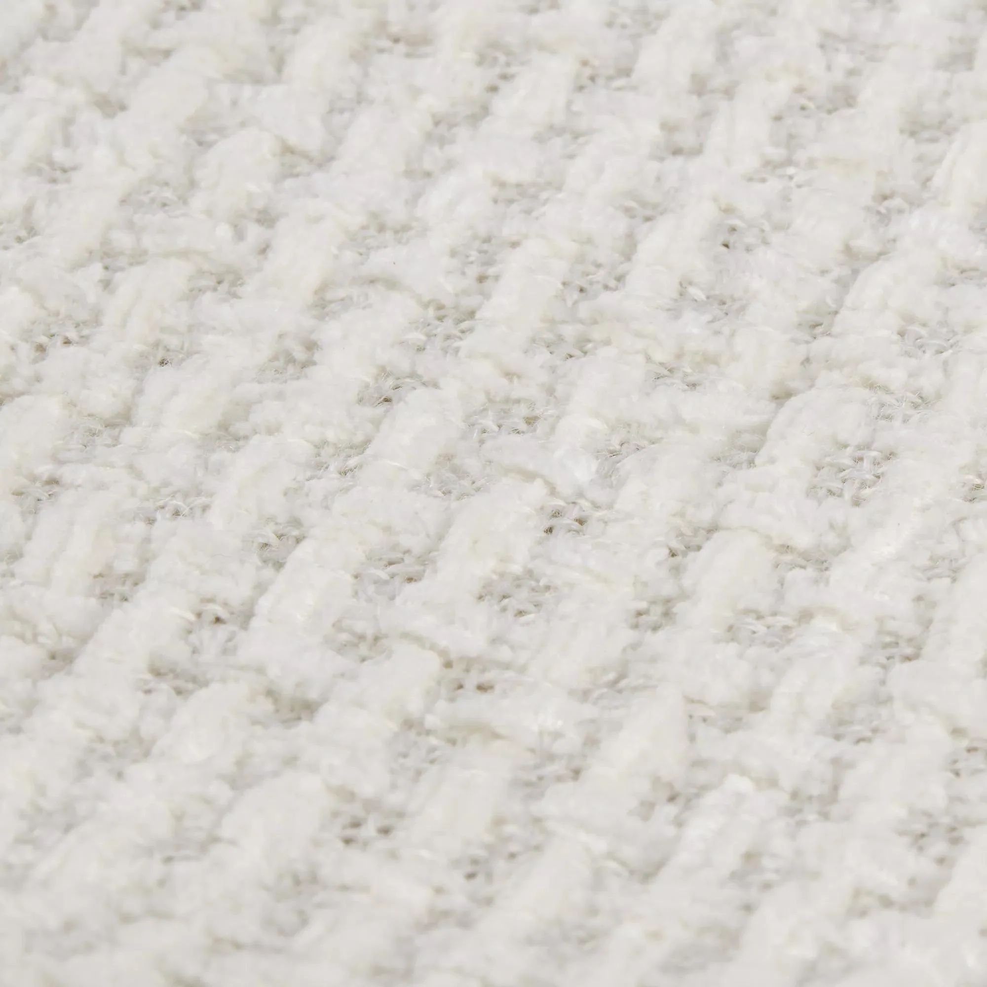 Off White Basic Chenille Knit Throw - Image 3