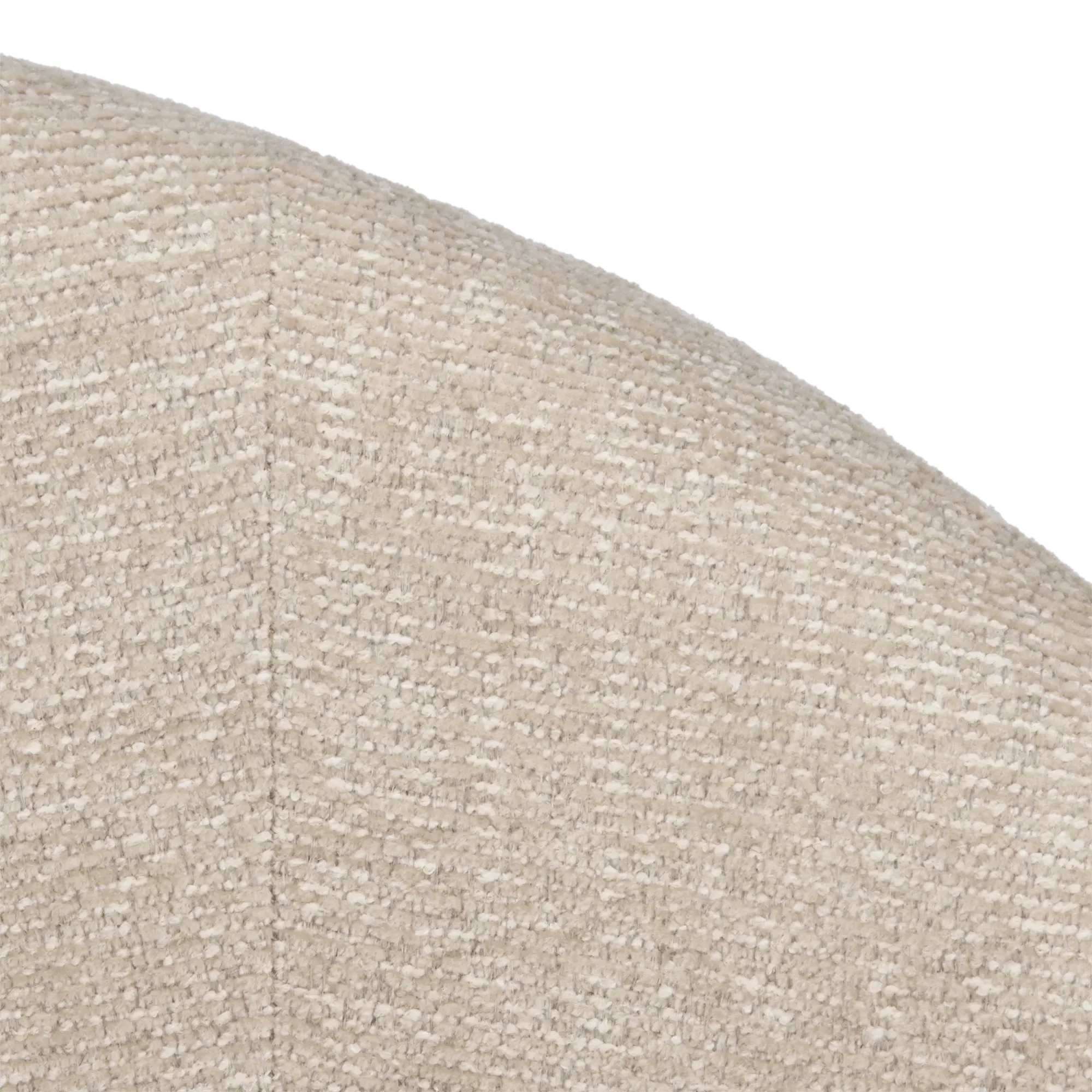 Beige Fabric and Metal Dining Chair - Image 5