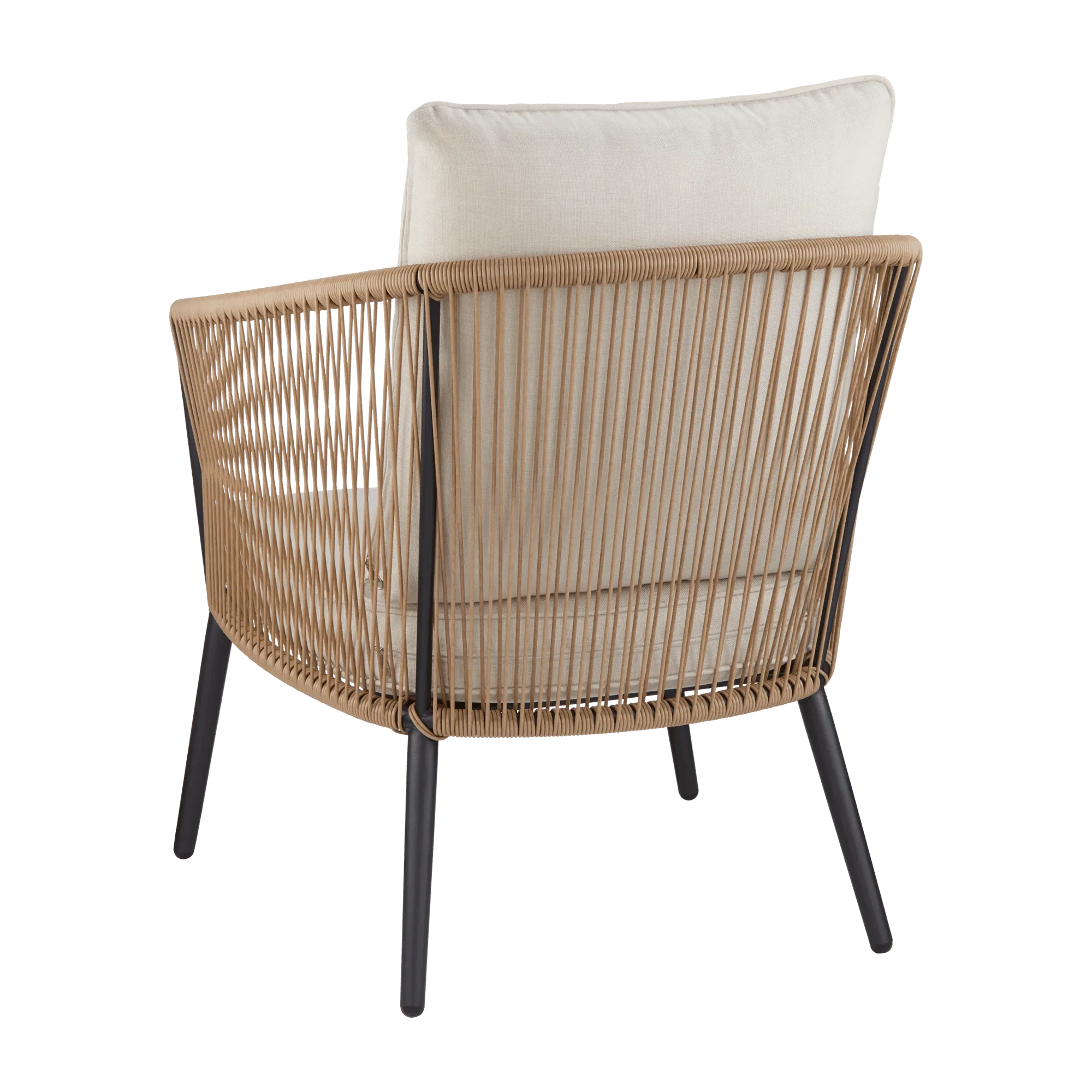 Beige outdoor rope armchair - Image 2