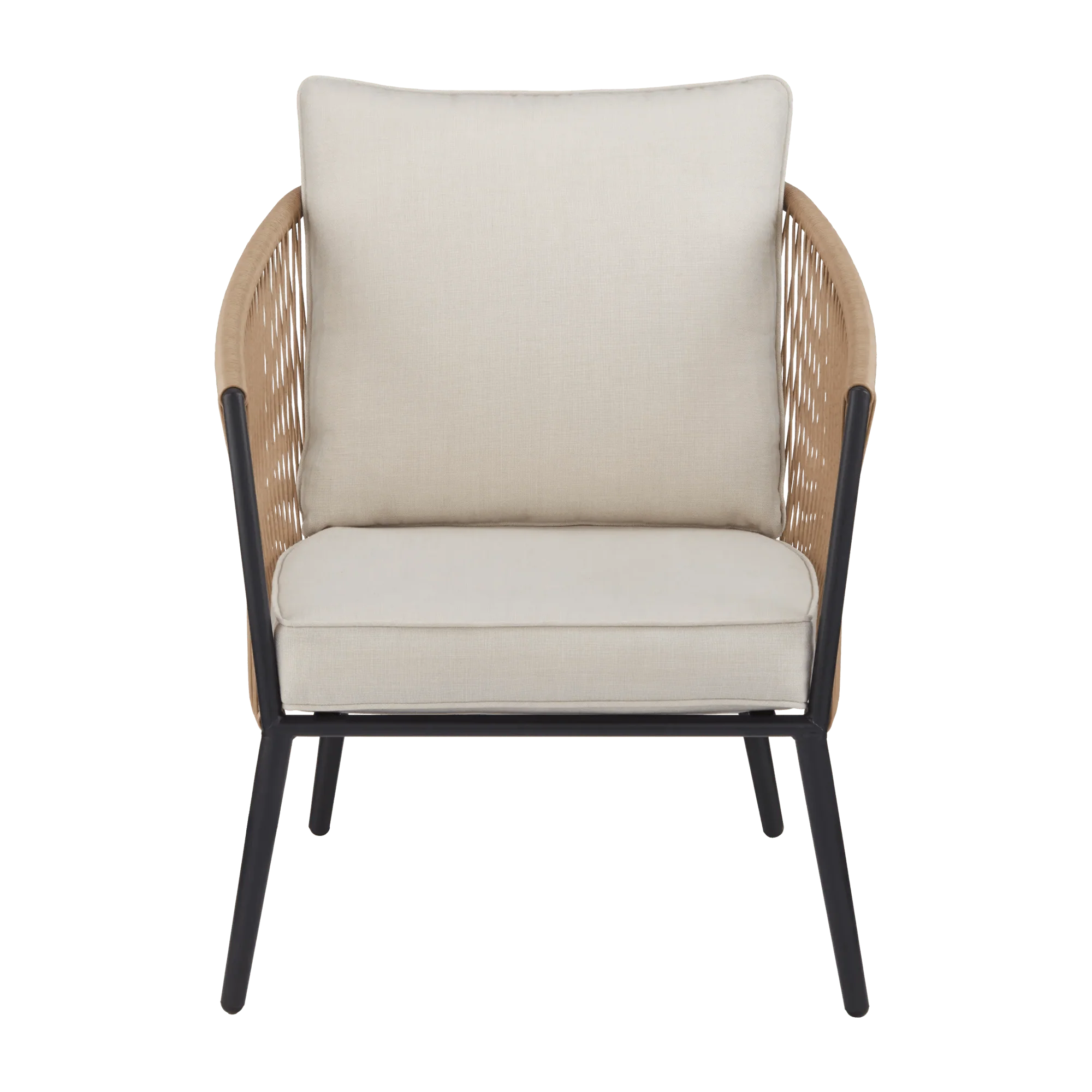 Beige outdoor rope armchair - Image 5