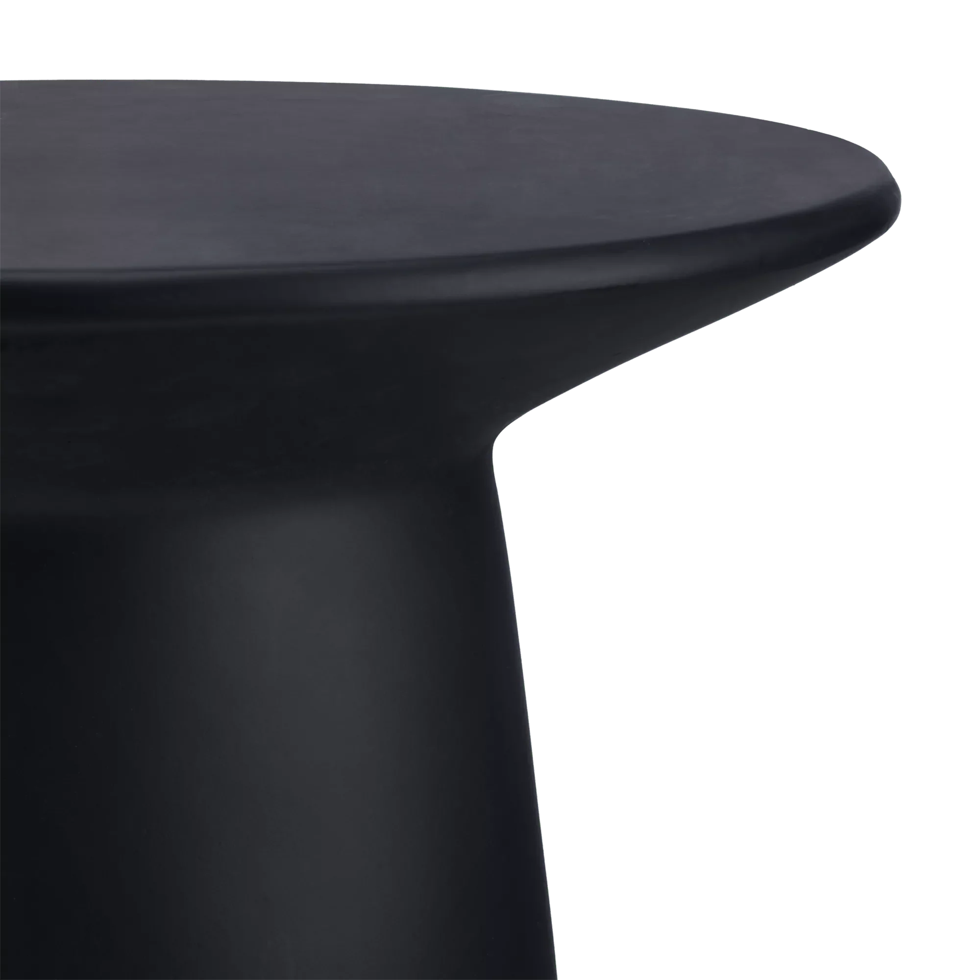 Black Cement Hourglass Side Table - Image 3