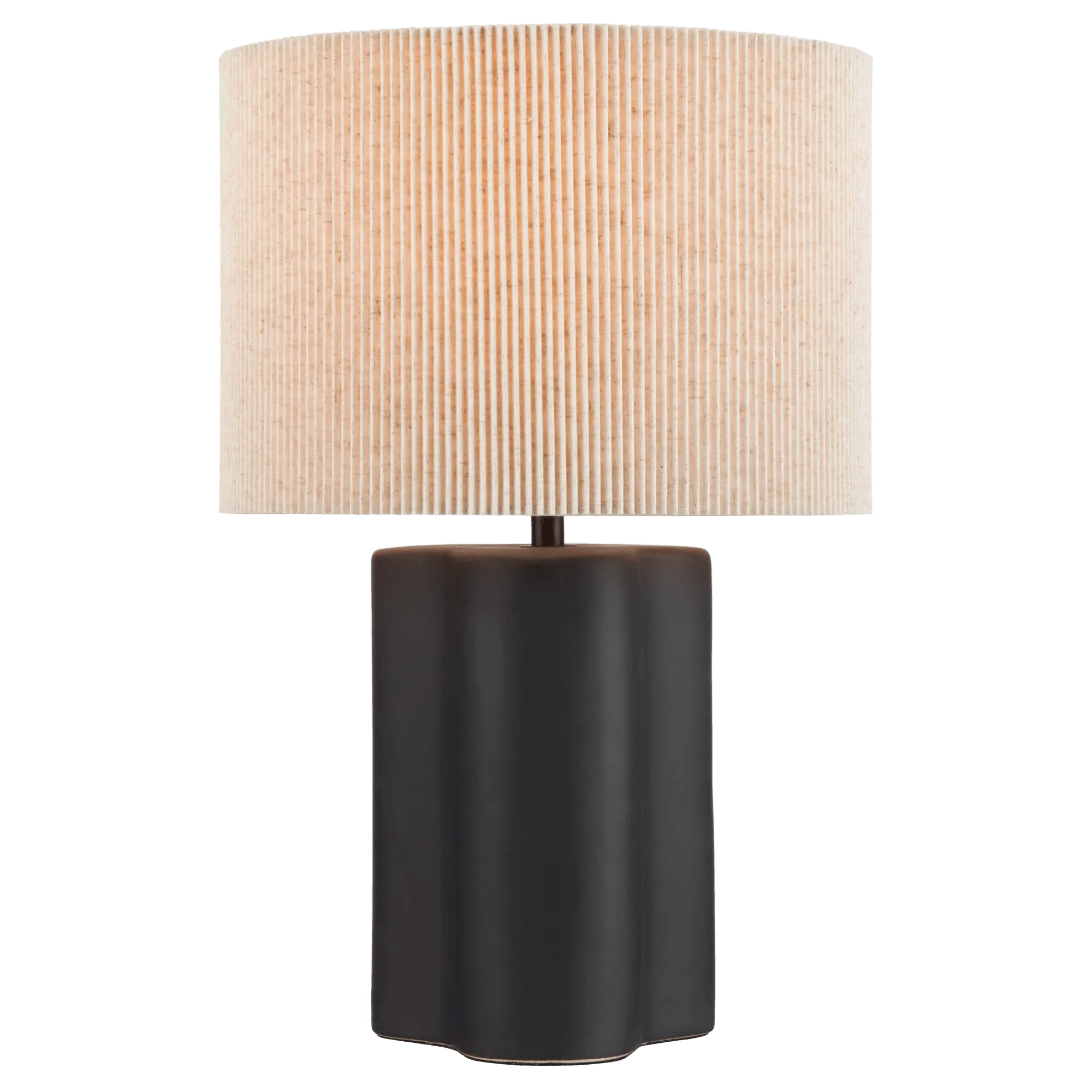 Black Lamp with Textured Shade - Image 2