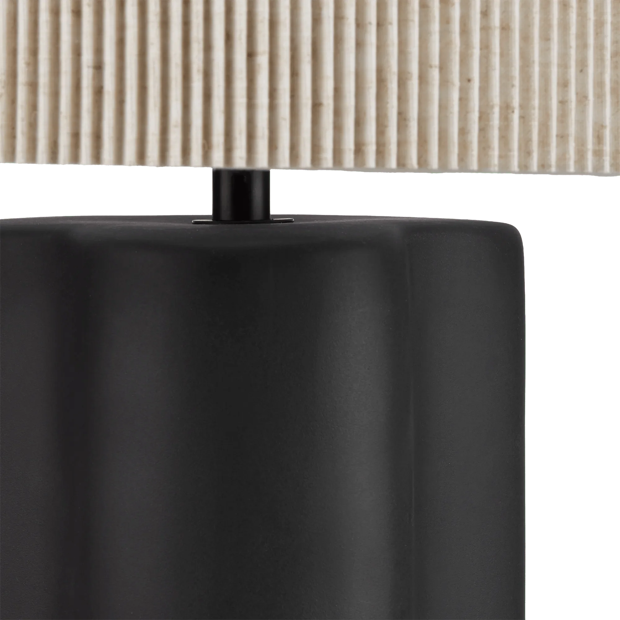 Black Lamp with Textured Shade - Image 4