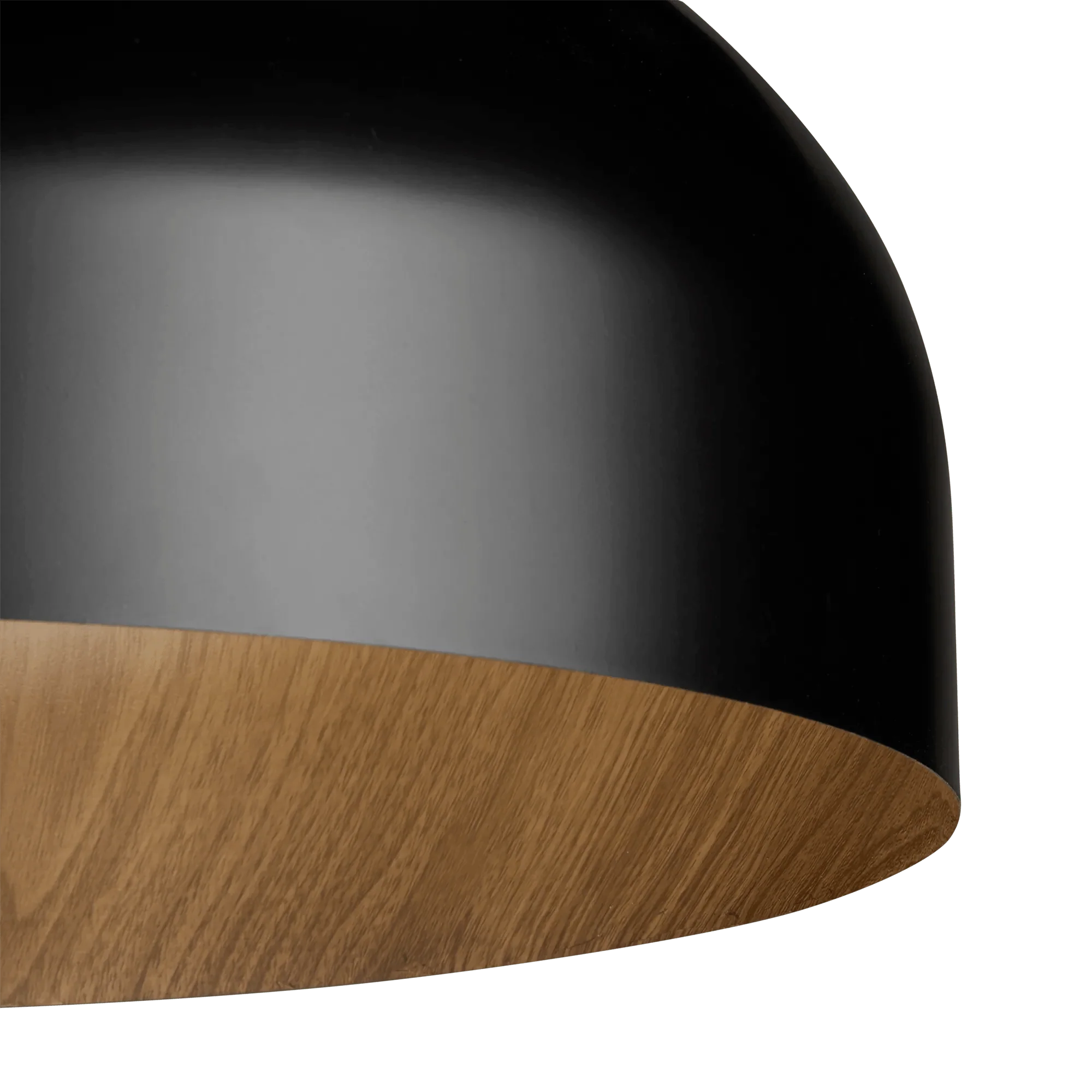 Black Metal Pendant Light with Wood Accent - Image 5
