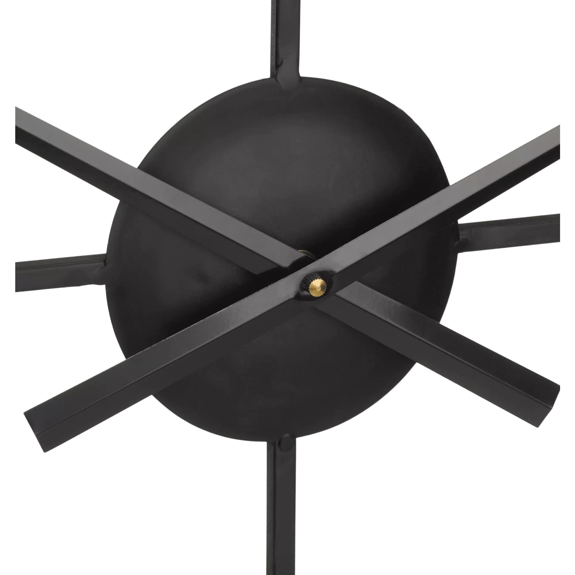Black Metal Wall Clock - Image 2