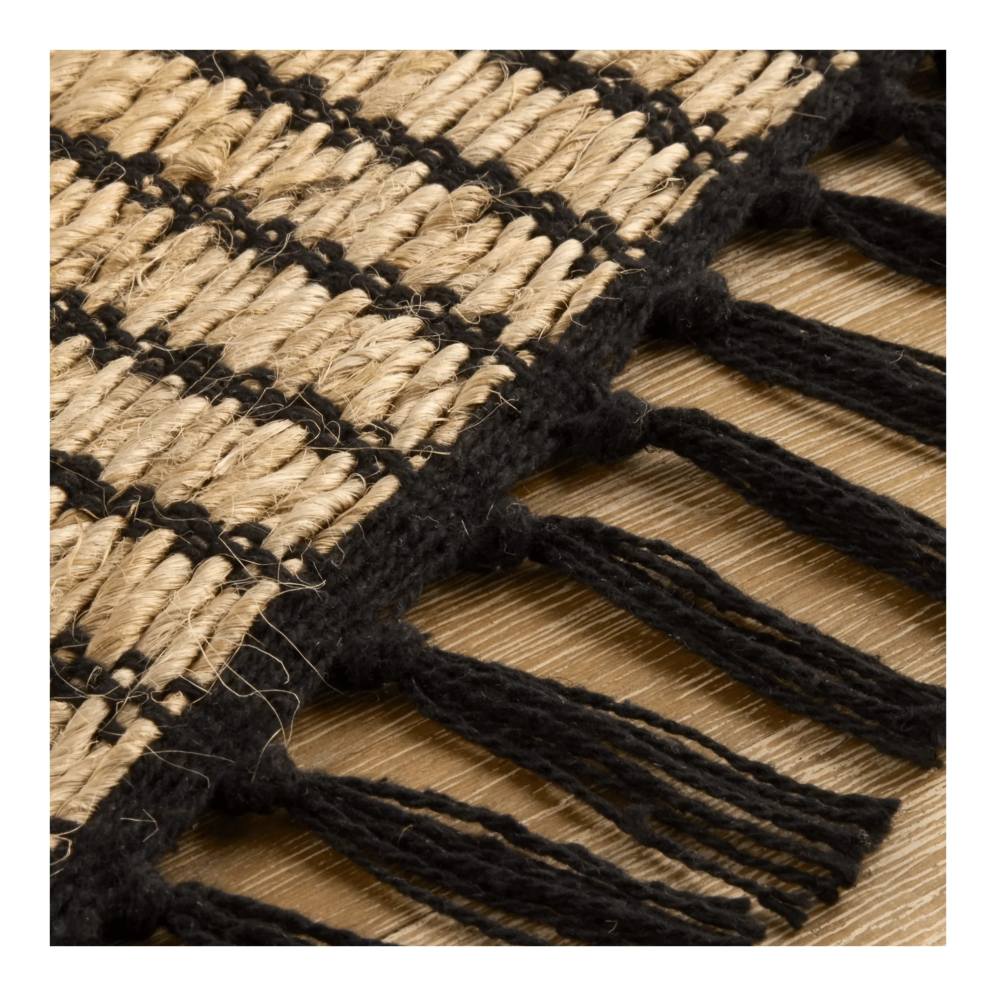 Black & Natural Table Runner - Image 3