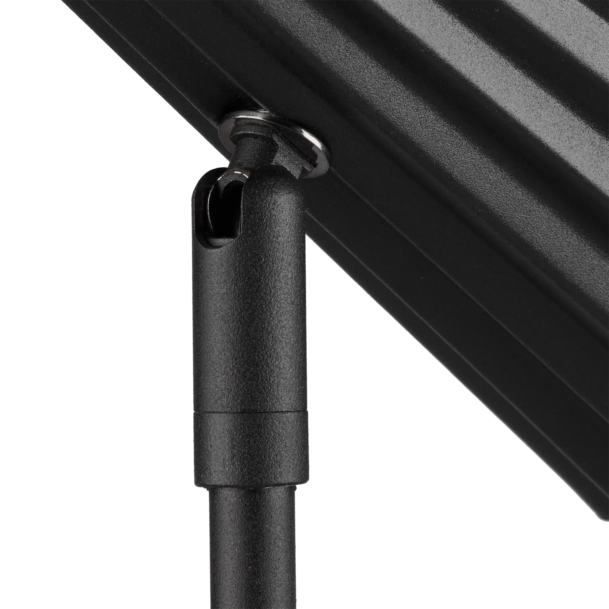 Black Ribbed Table Lamp - Image 4