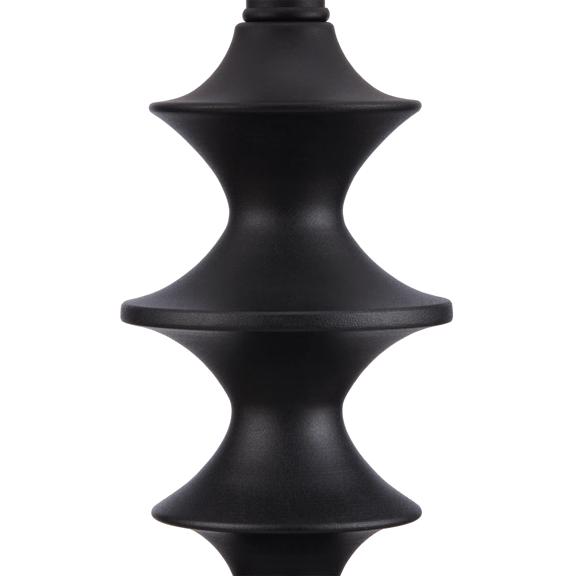 Black Table Lamp with Cream Shade - Image 3
