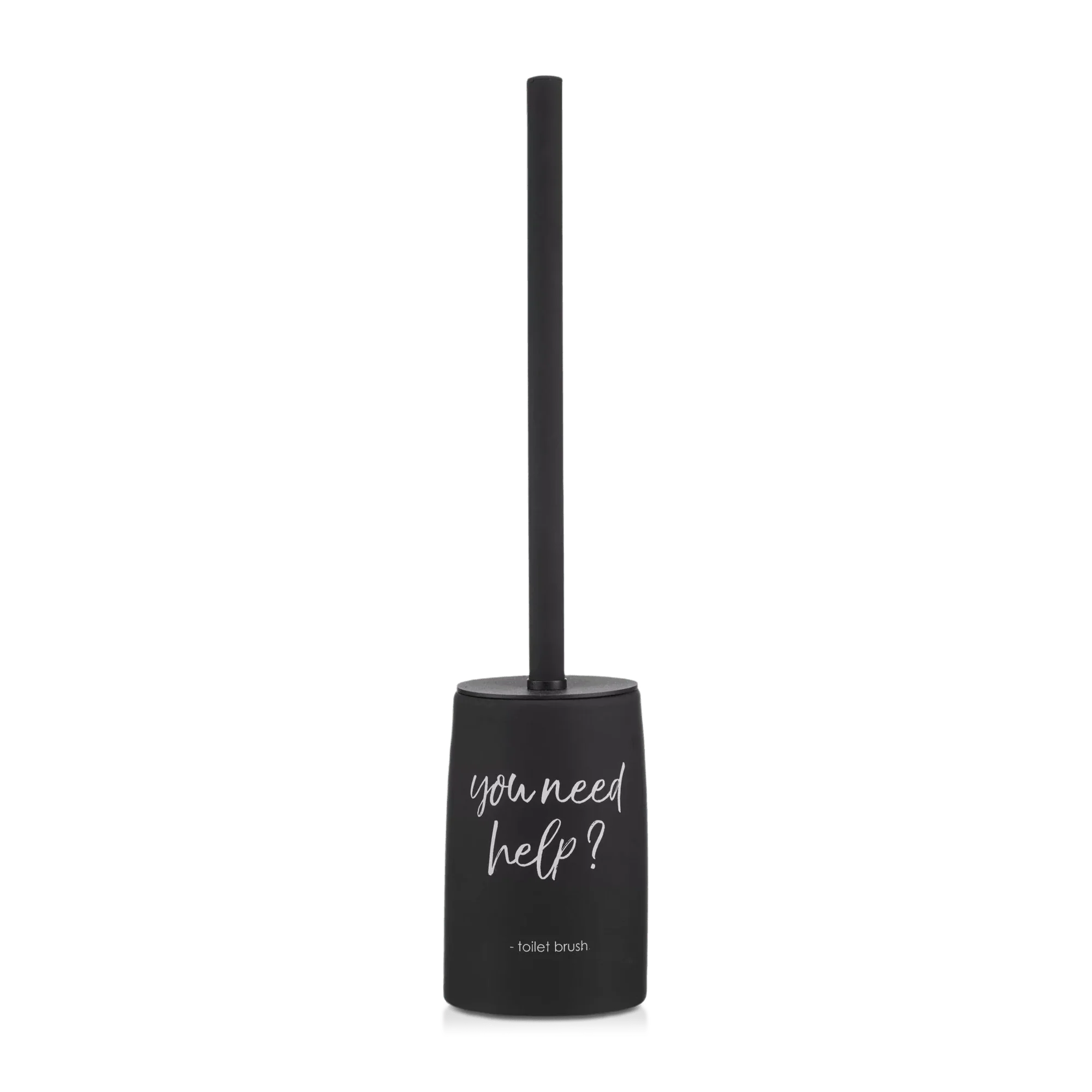 Black Toilet Brush With French Typography - Image 4