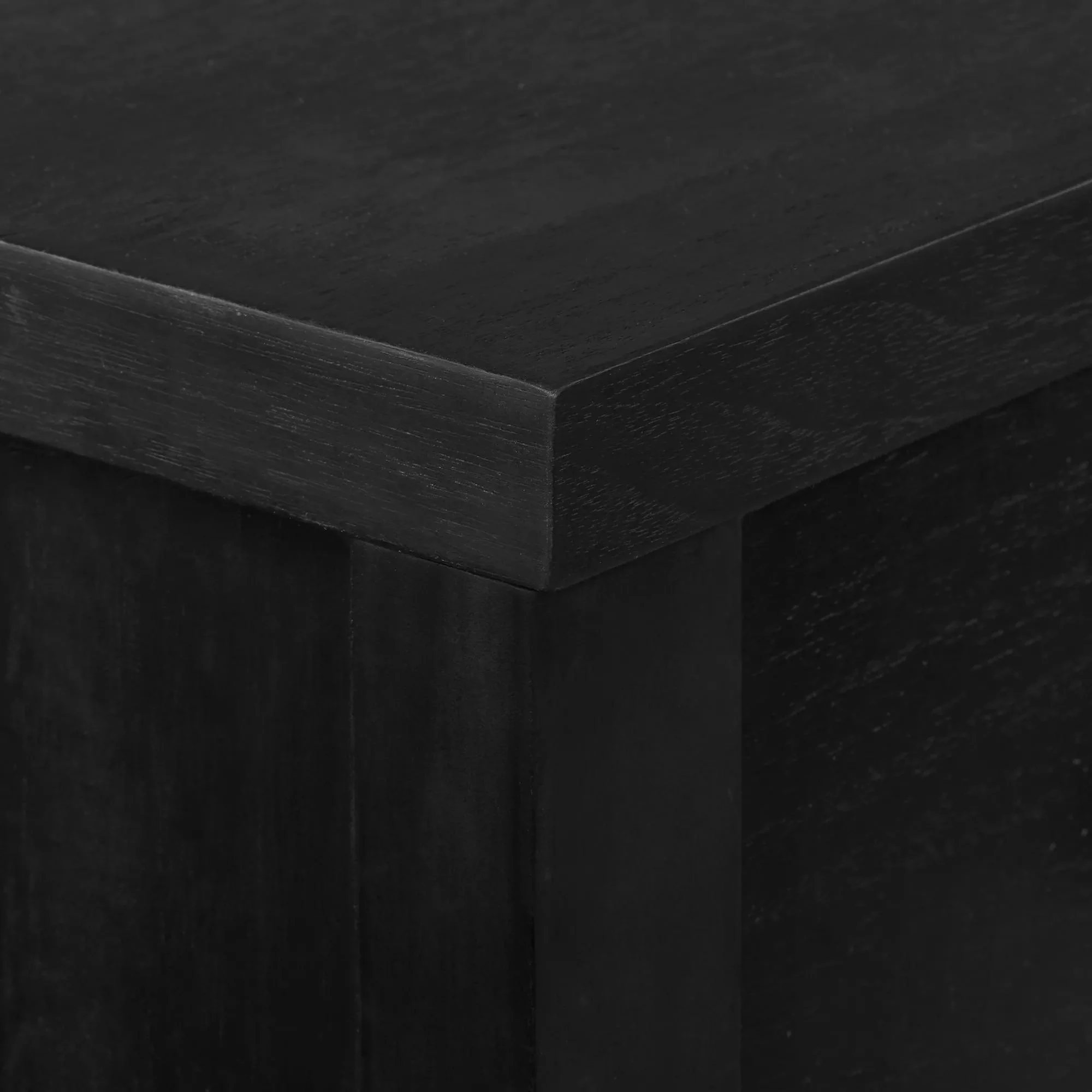 Black Veneer 3-Drawer Console - Image 6