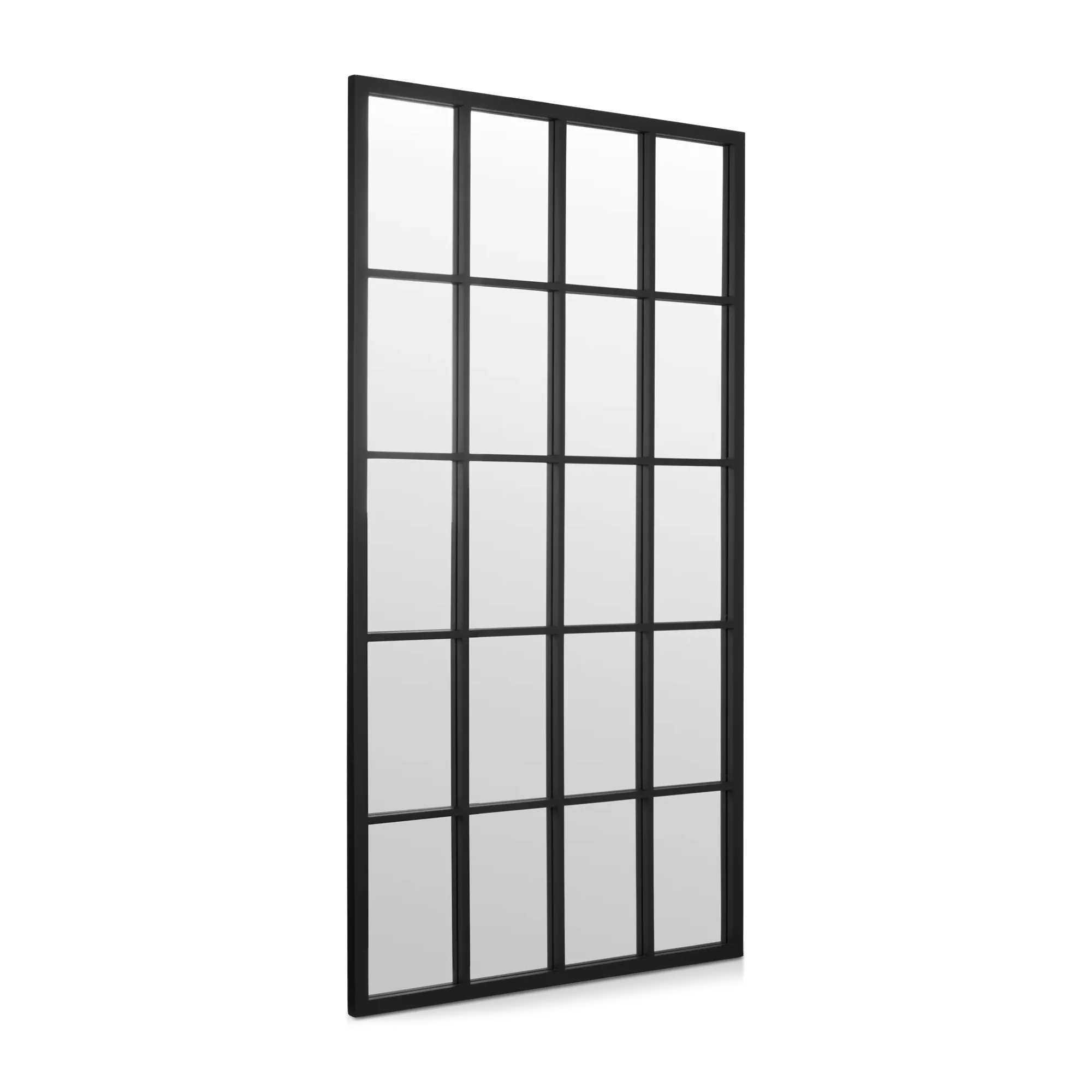 Black Windowpane Mirror - Image 3