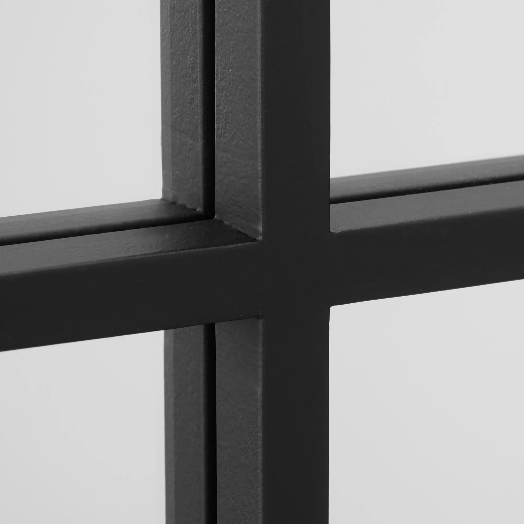 Black Windowpane Mirror - Image 4