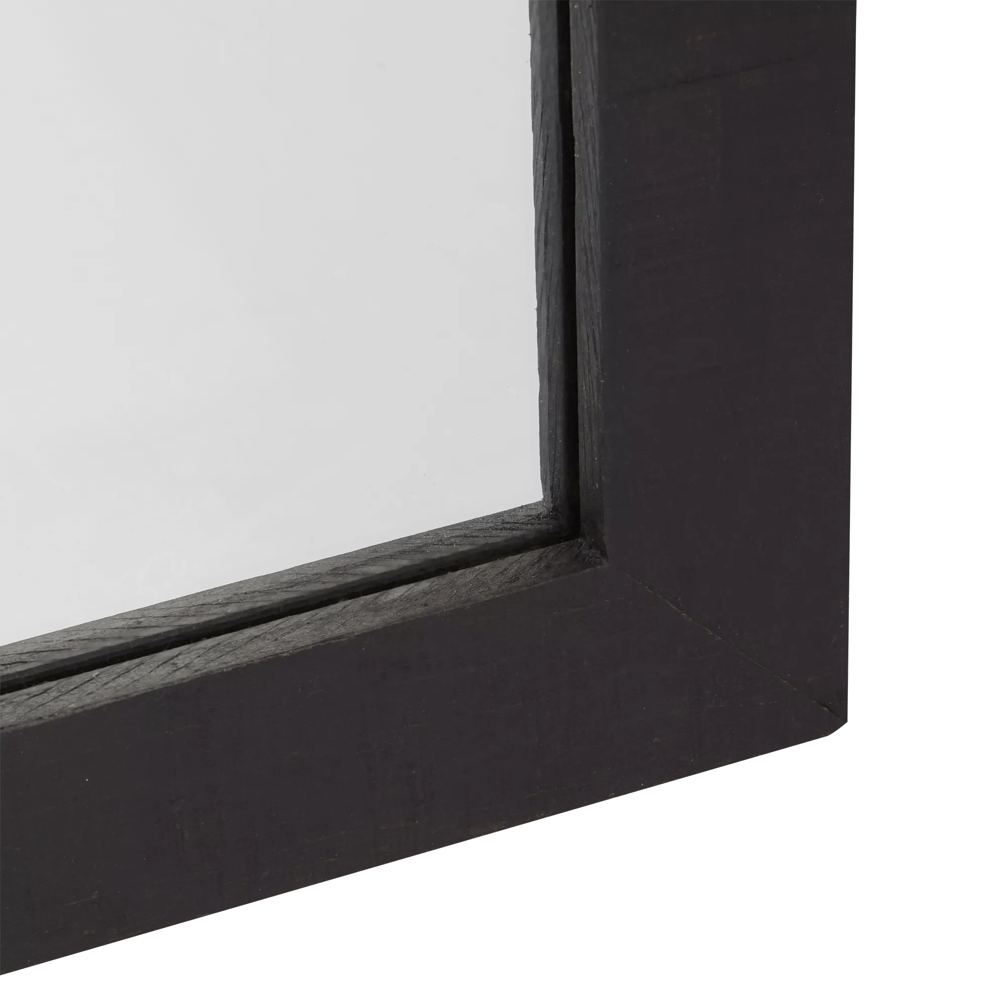 Black Wood Rail Mirror - Image 4