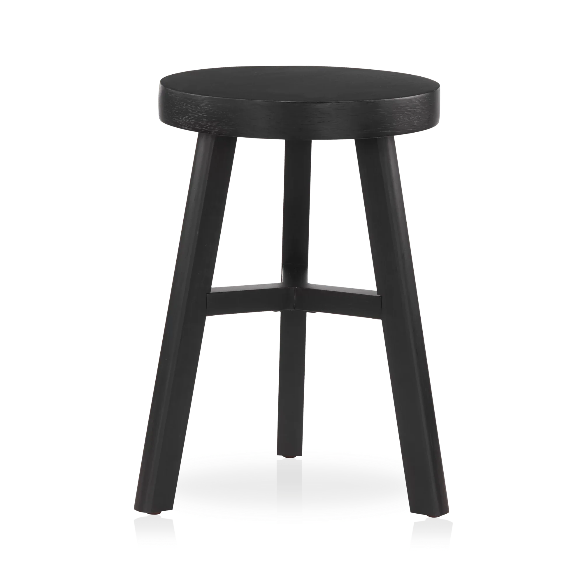 Black Wood Stool - Image 2