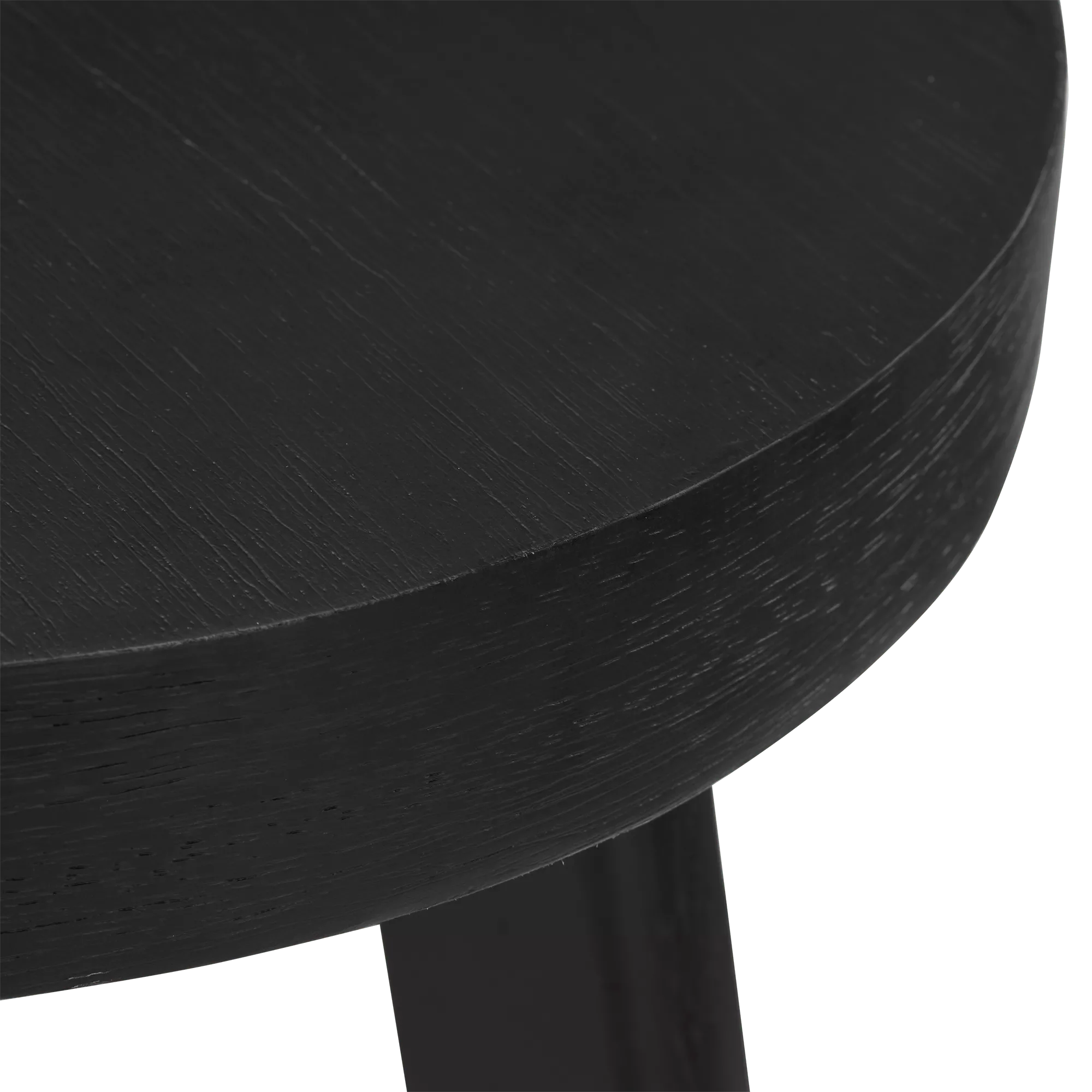 Black Wood Stool - Image 3