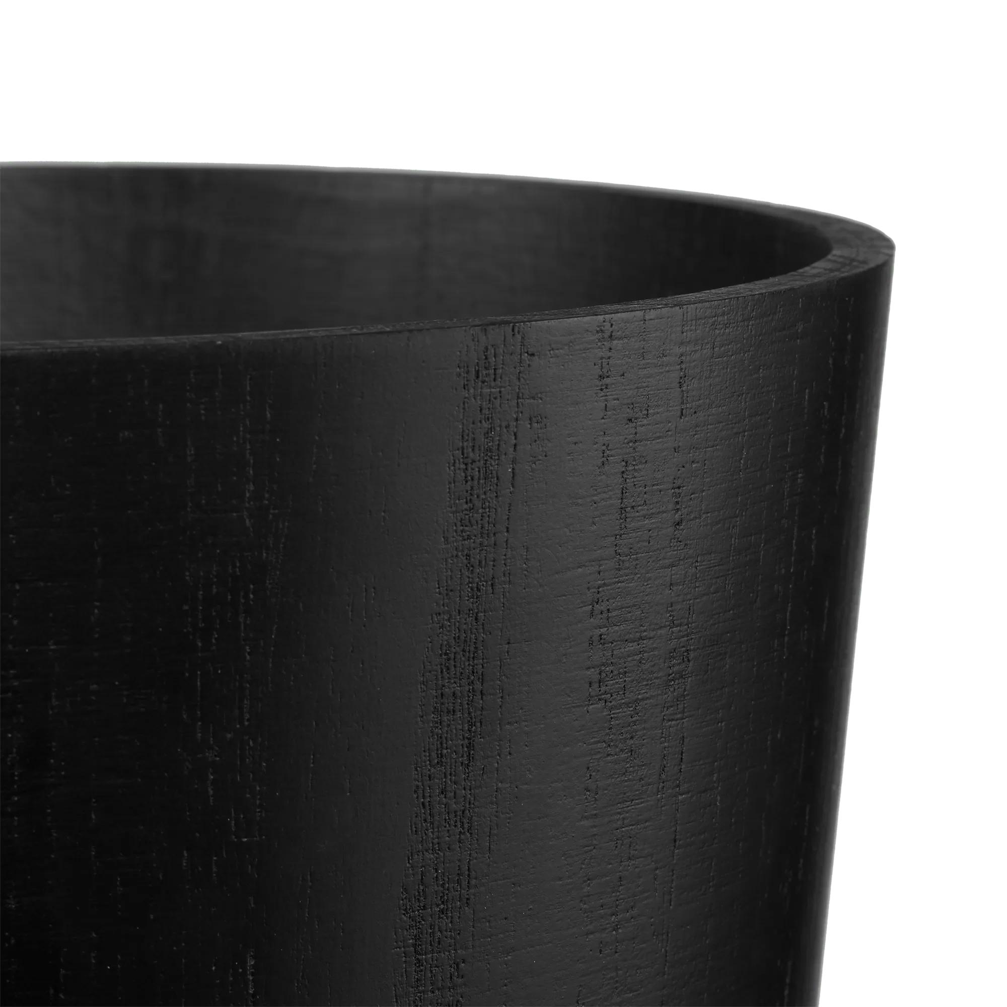 Black Wood Waste Bin - Image 2