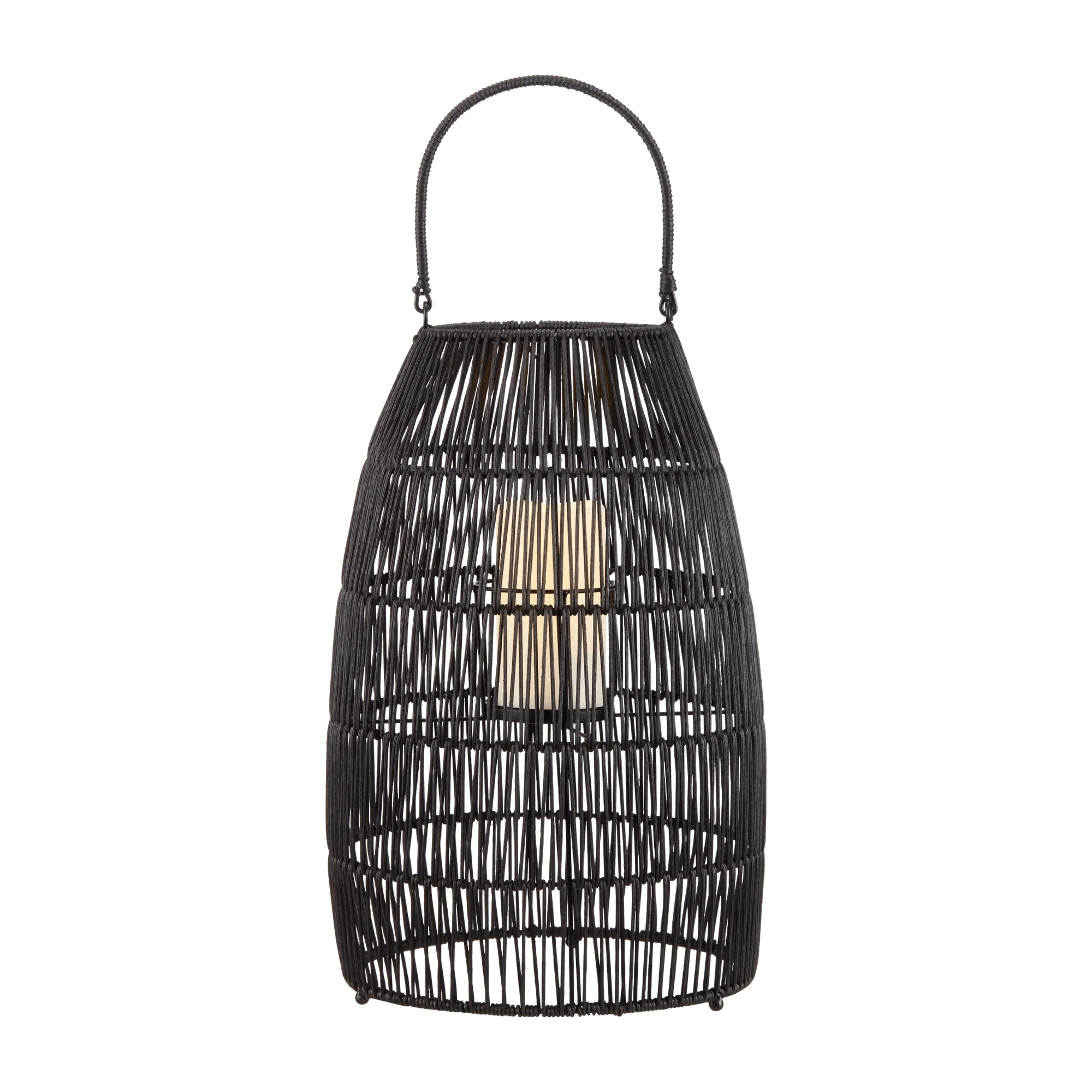 Black Woven Outdoor Lantern - Image 5