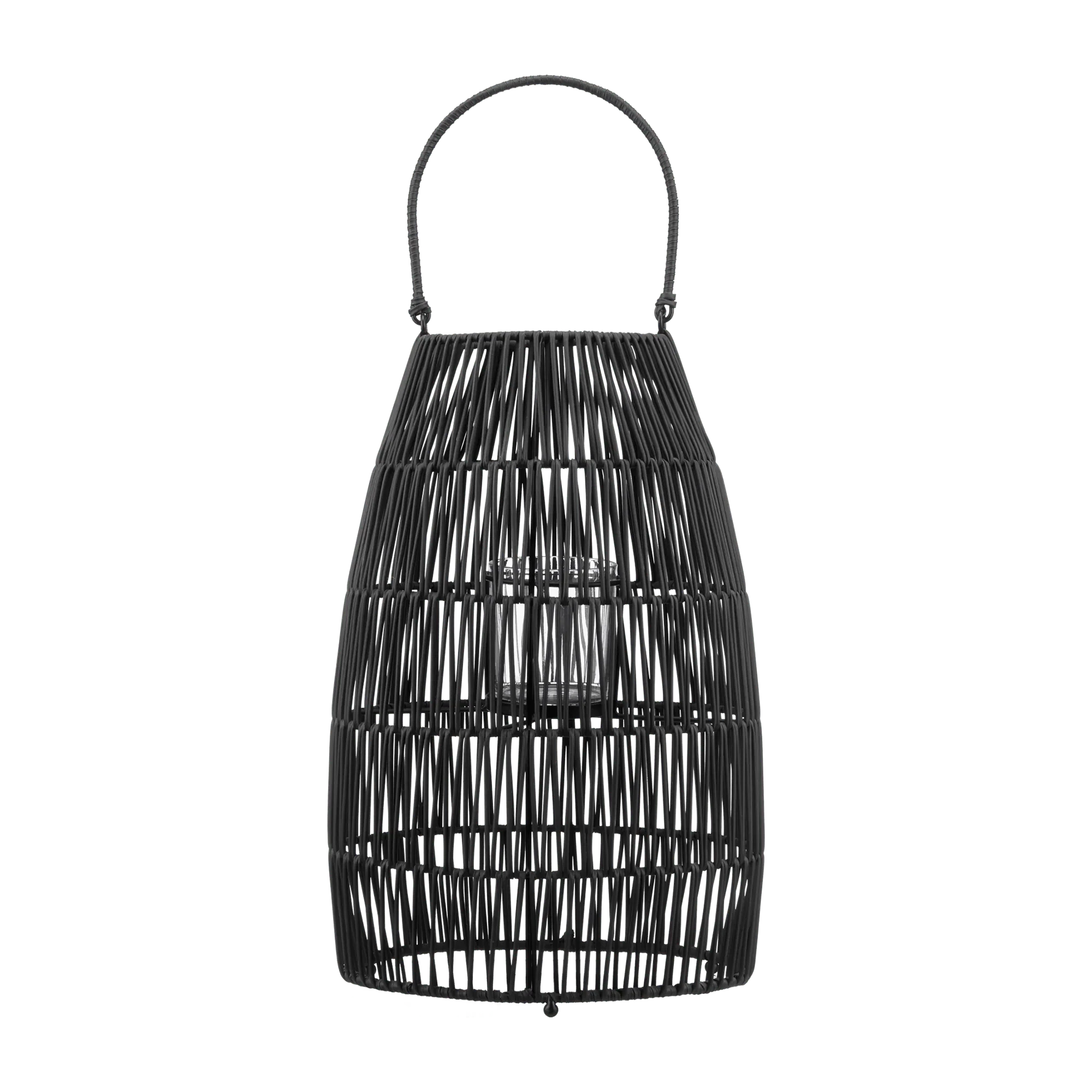 Black Woven Outdoor Lantern - Image 7
