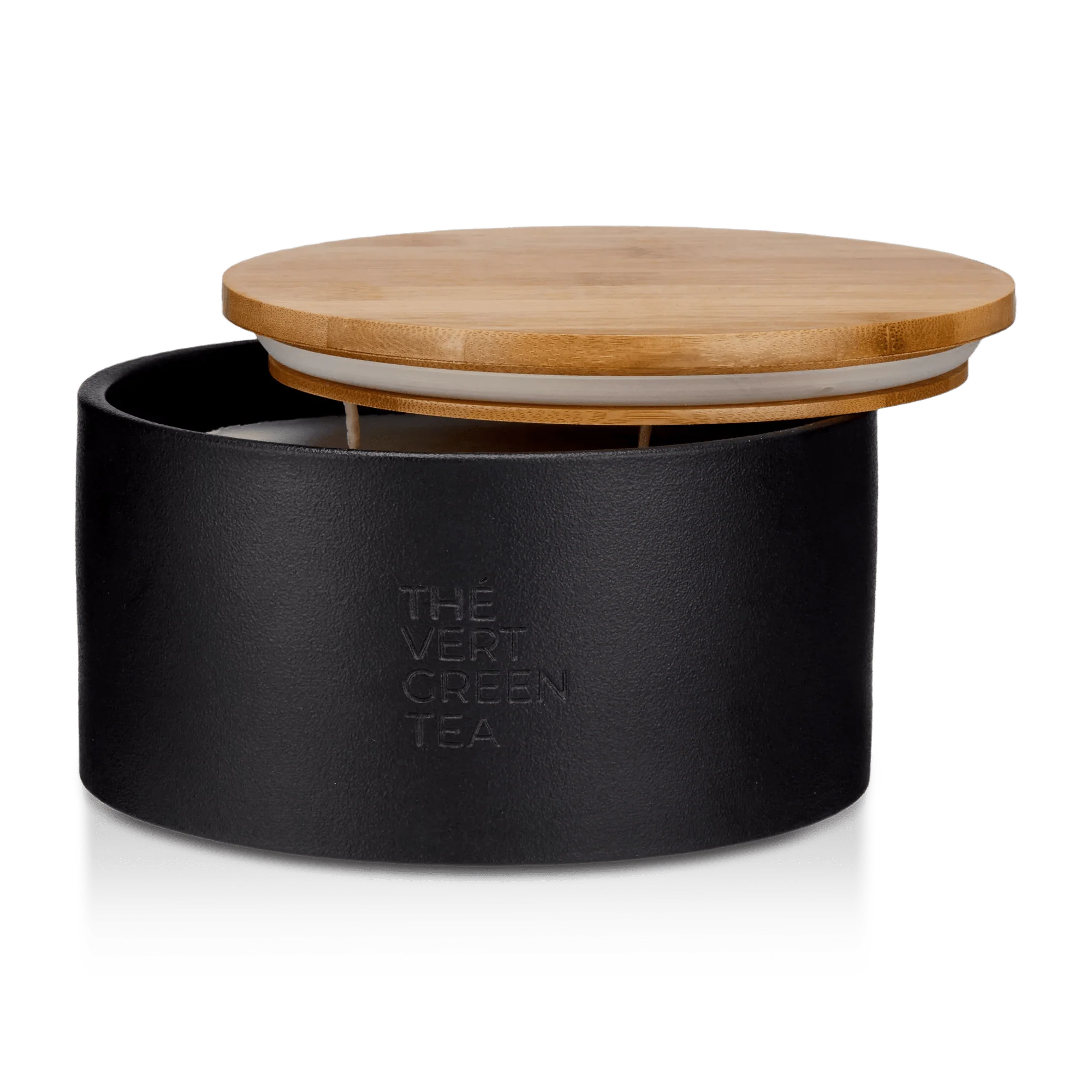 Bouclair Green Tea Candle with Wooden Lid - Image 3