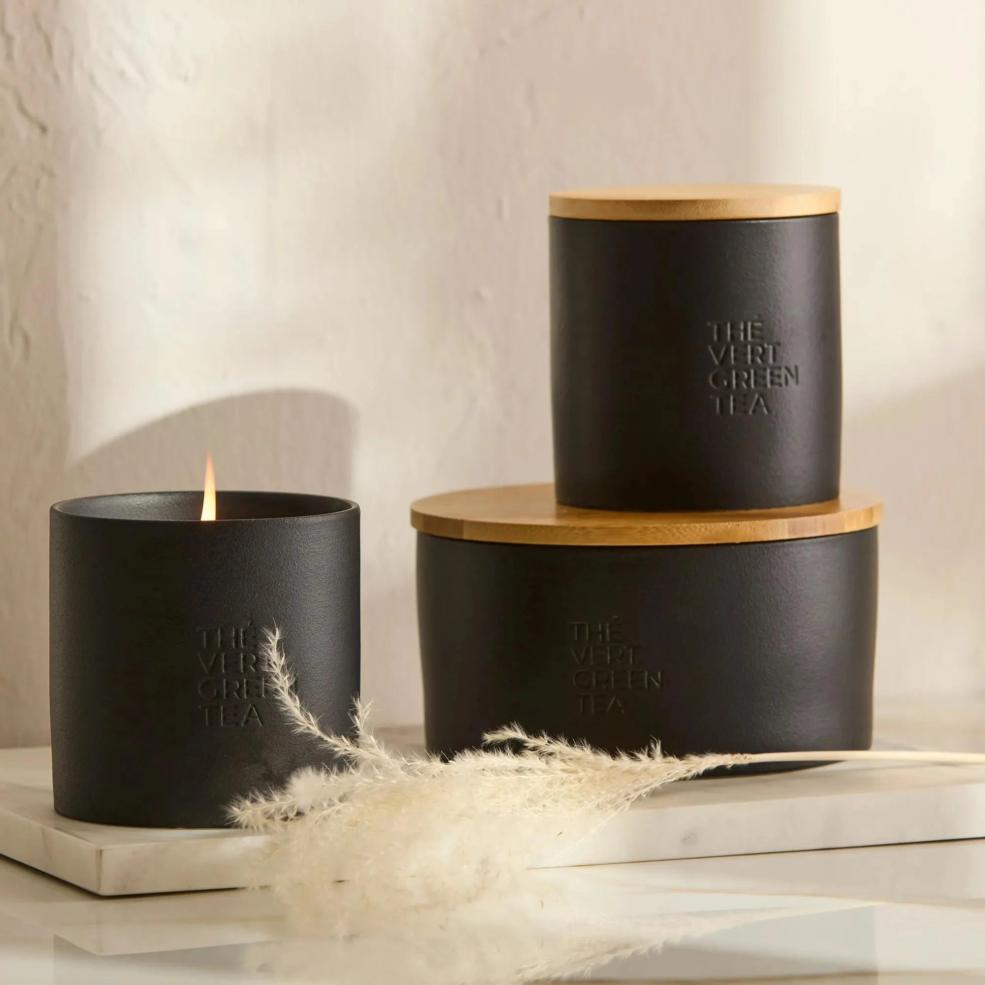 Bouclair Green Tea Candle with Wooden Lid - Image 7