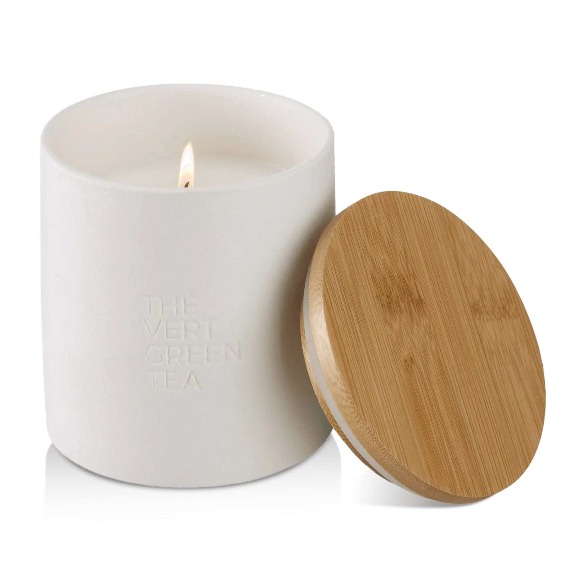 Bouclair Green Tea Candle with Wooden Lid - Image 5