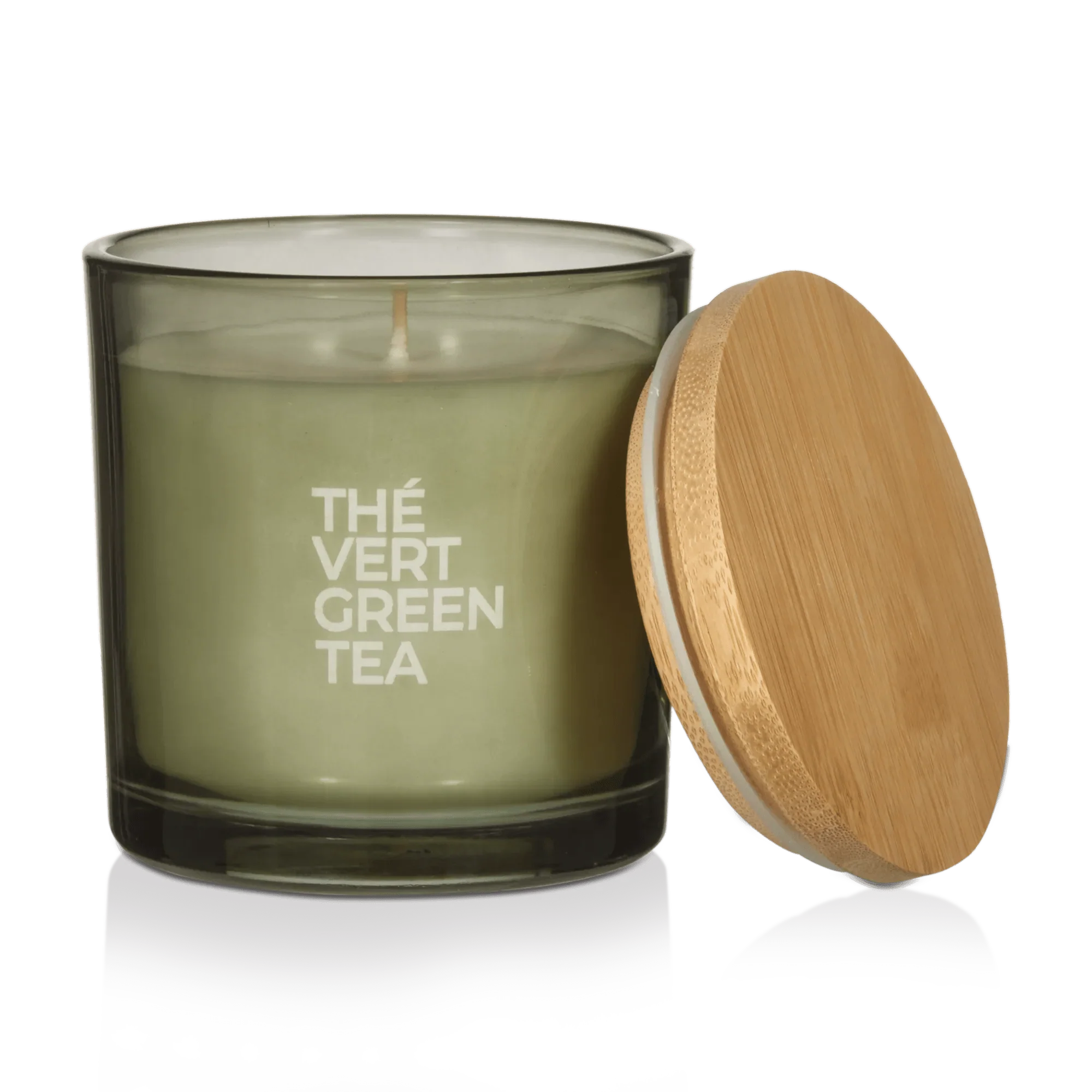 Bouclair Green Tea Candle with Wooden Lid - Image 6
