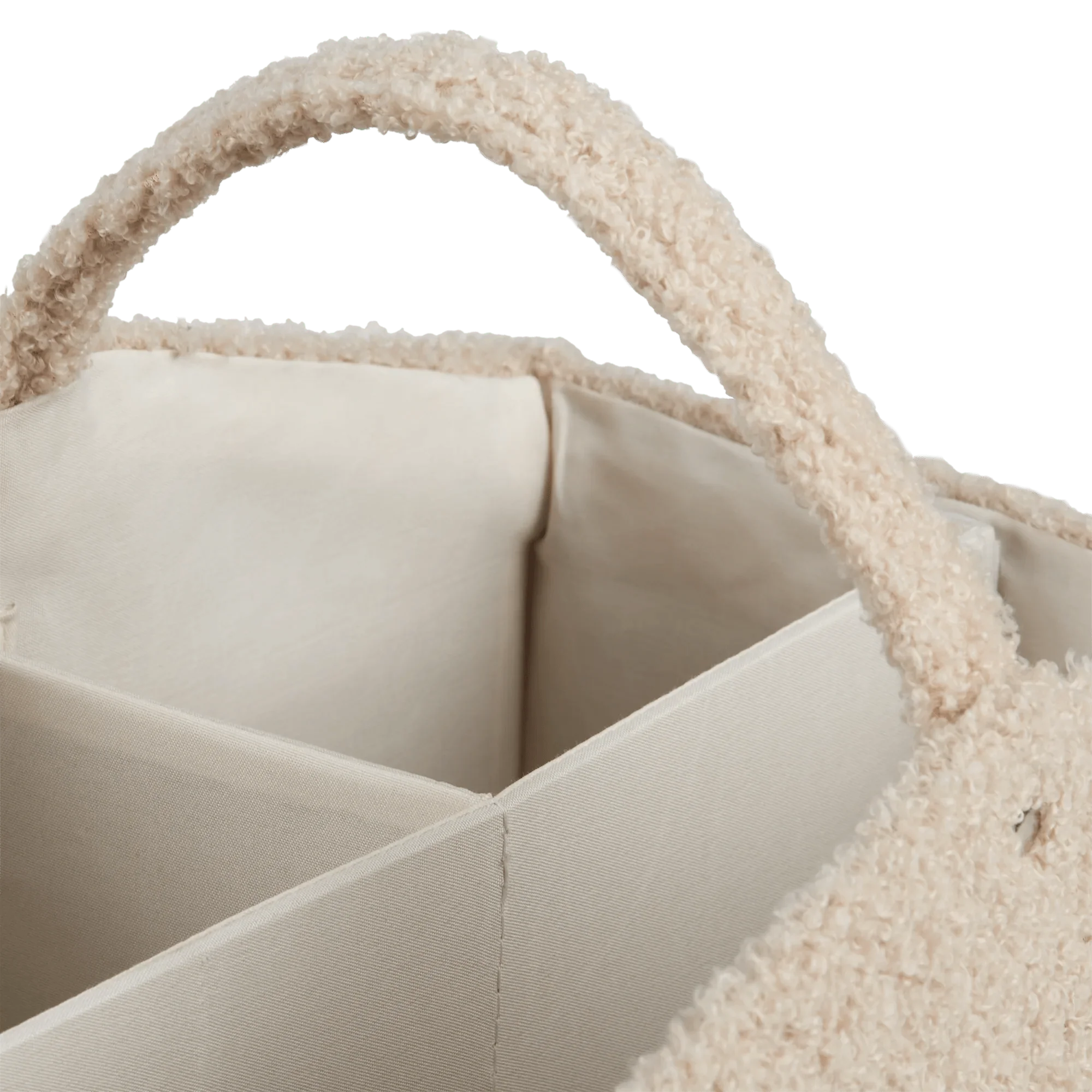 Boucle Fabric Diaper Caddy - Image 3