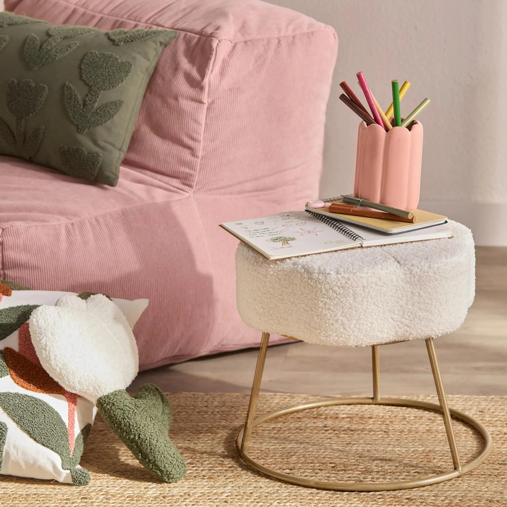 Boucle Floral Stool - Image 6