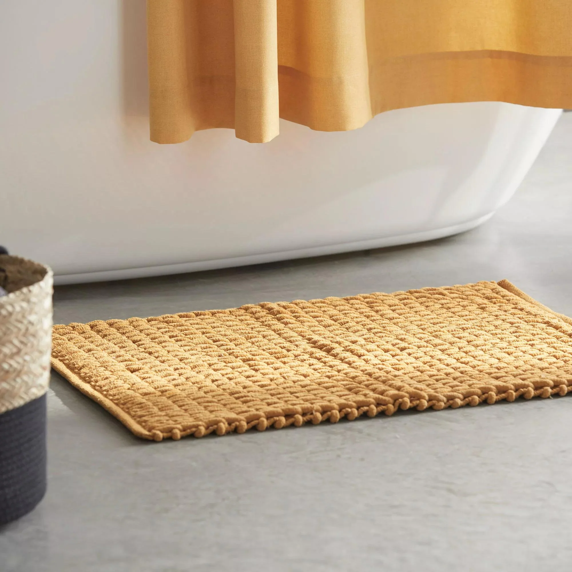 Mustard Braided Bath Mat - Image 2