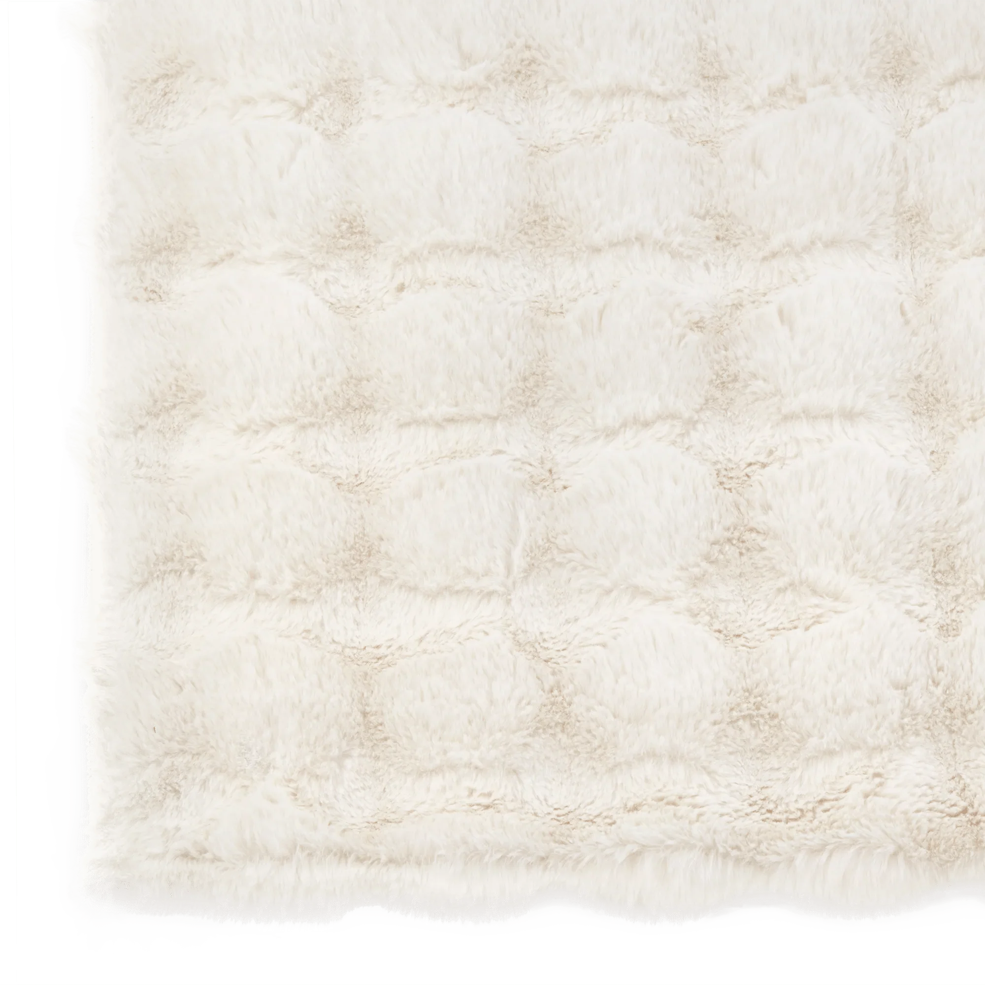 Cream Bubble Faux Fur Rug - Image 6