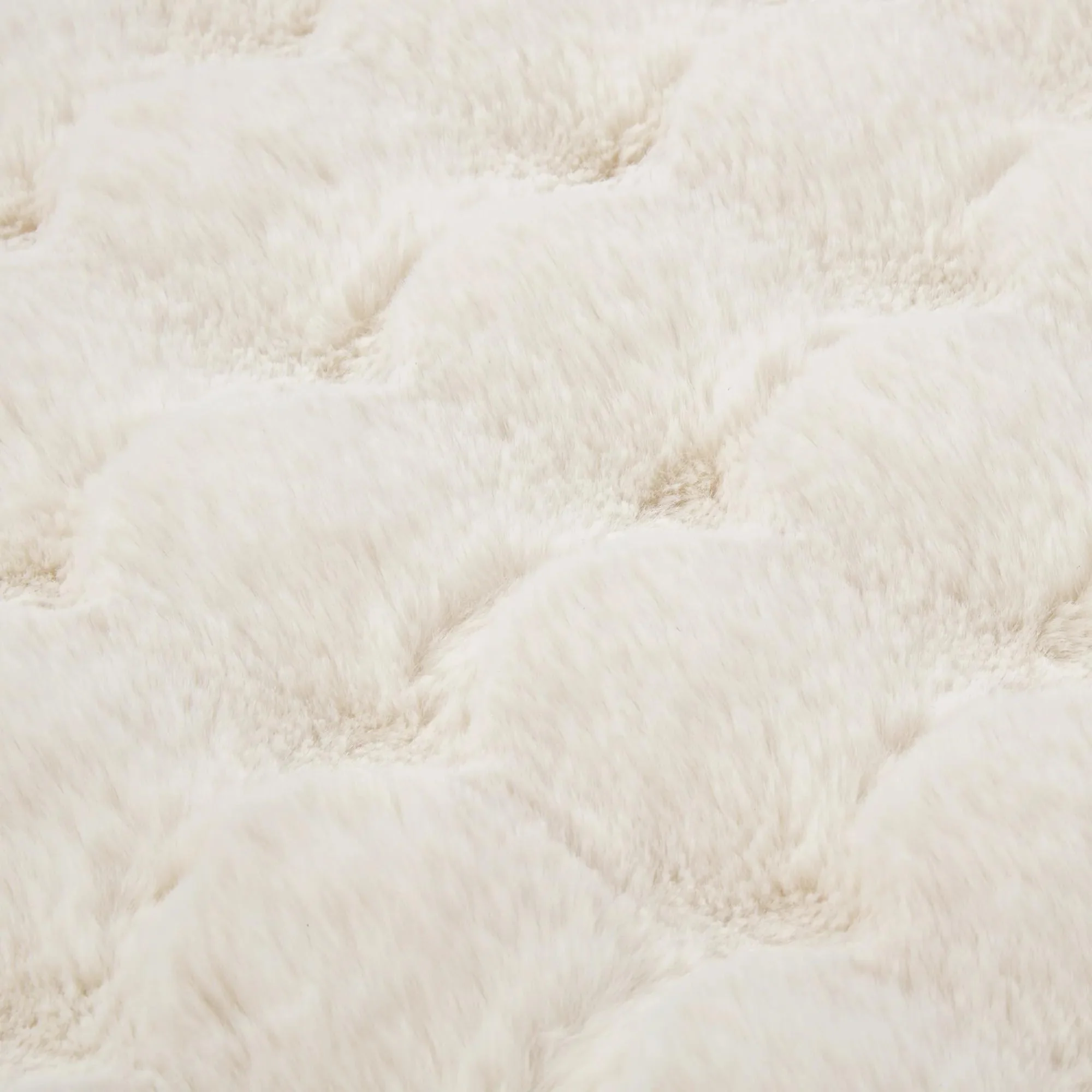 Cream Bubble Faux Fur Rug - Image 8