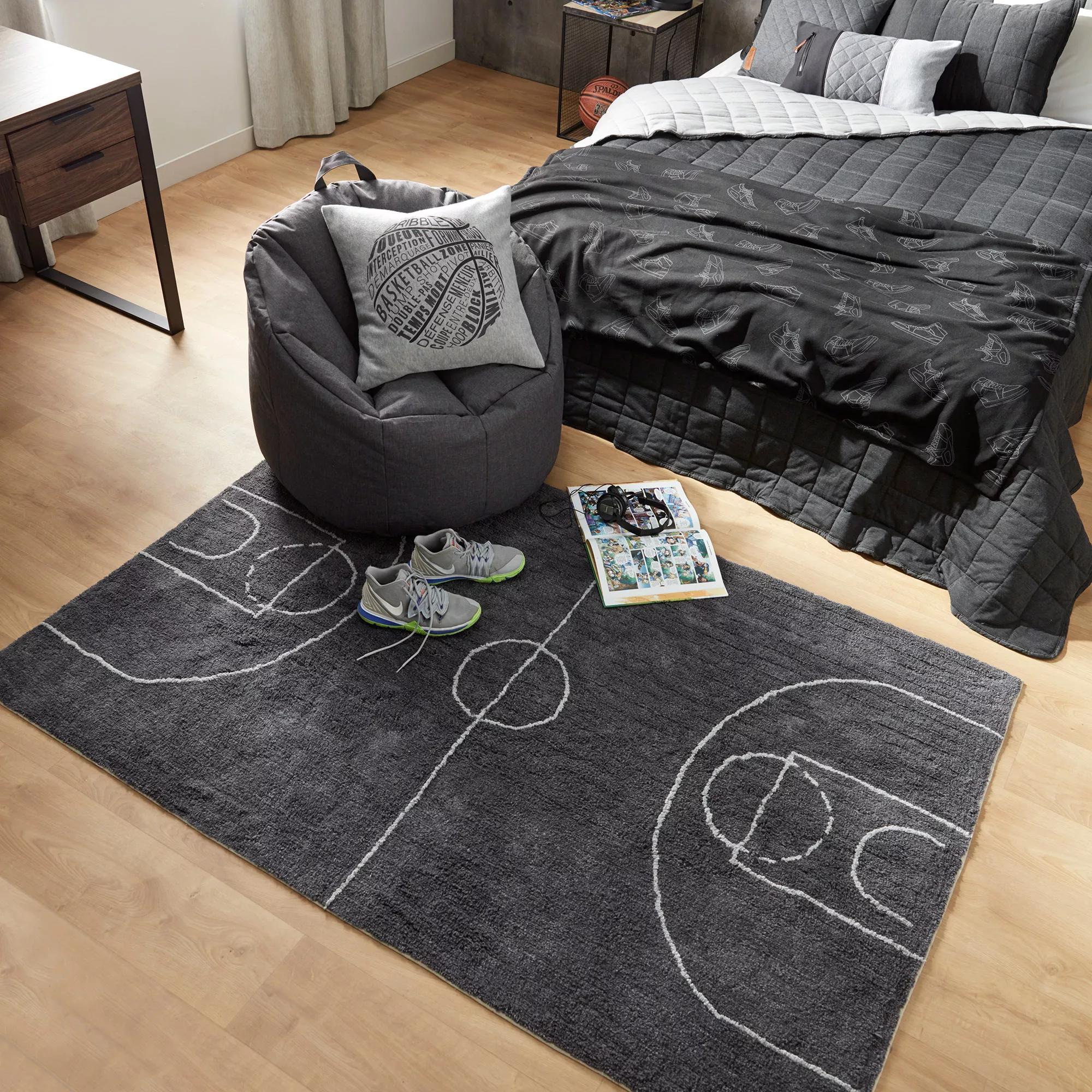 Dark Grey Canvas Bean Bag - Image 5