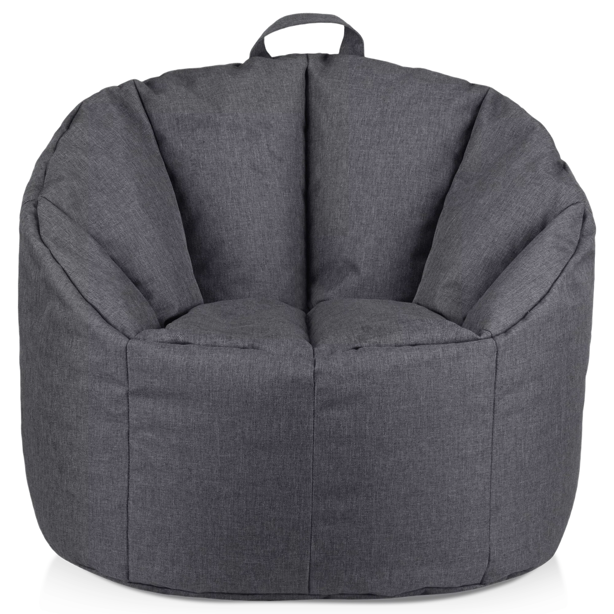 Dark Grey Canvas Bean Bag - Image 7